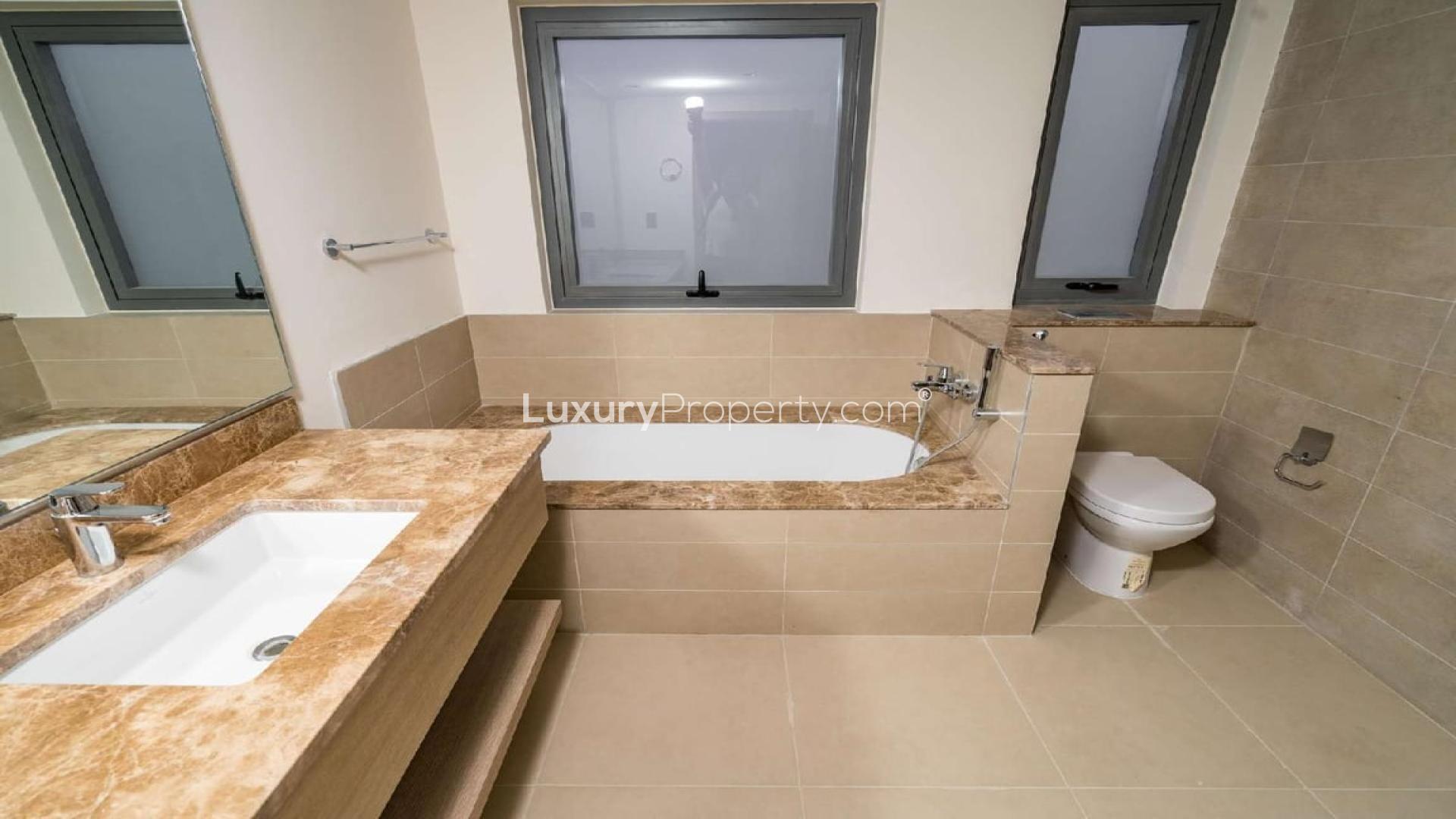 Open-plan living area in luxury 4-bedroom villa, Sidra Villas, Dubai Hills Estate