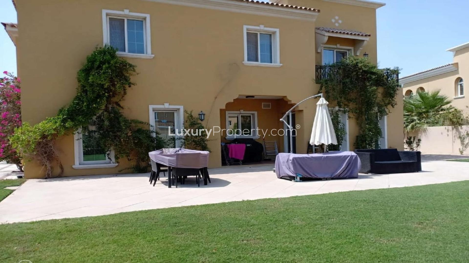 N/A,Beautiful 4-bedroom villa patio with outdoor seating in Mirador La Coleccion, Arabian Ranches