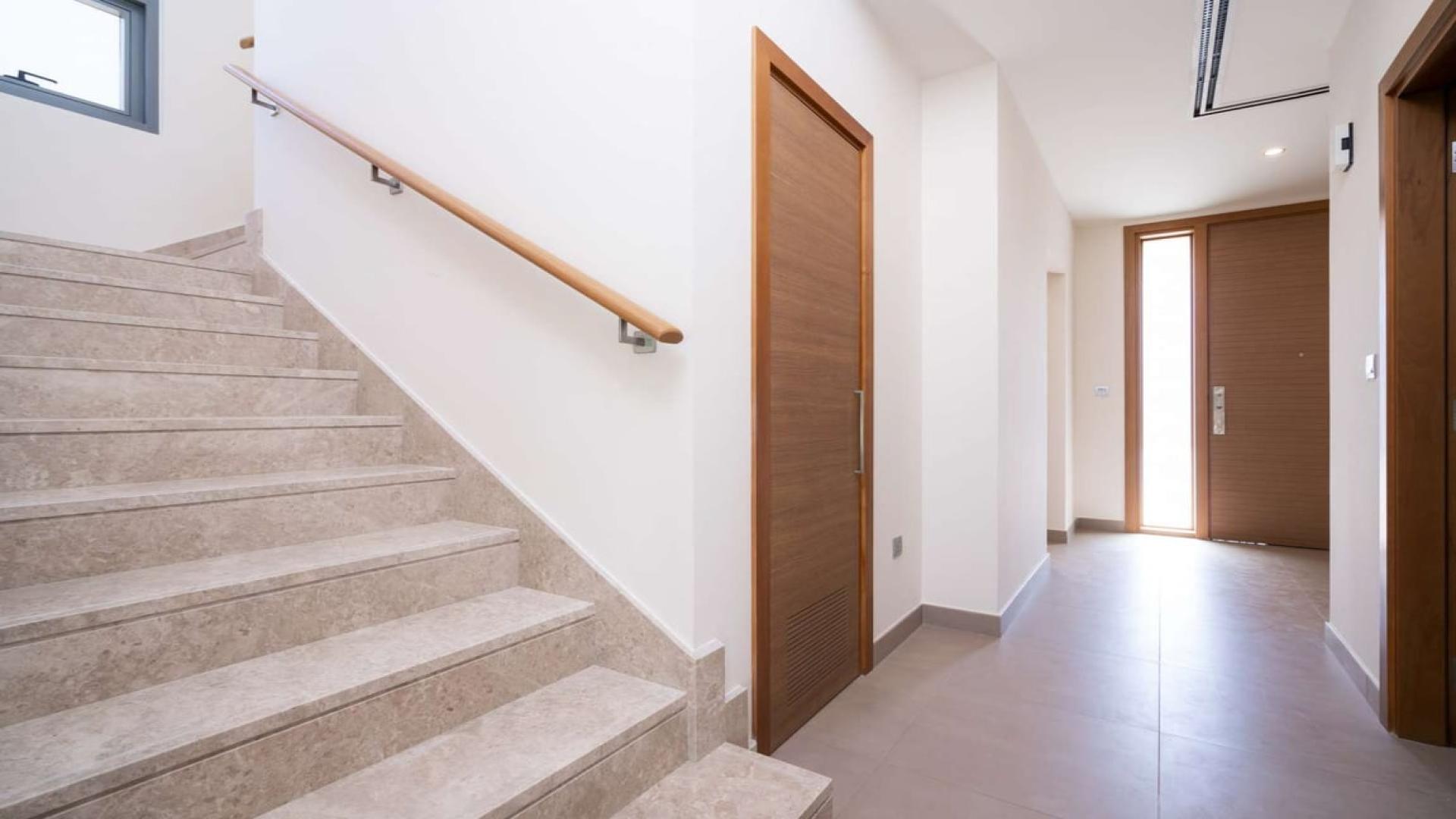 Elegant staircase and hallway in Dubai Hills Estate villa for rent, Sidra Villas