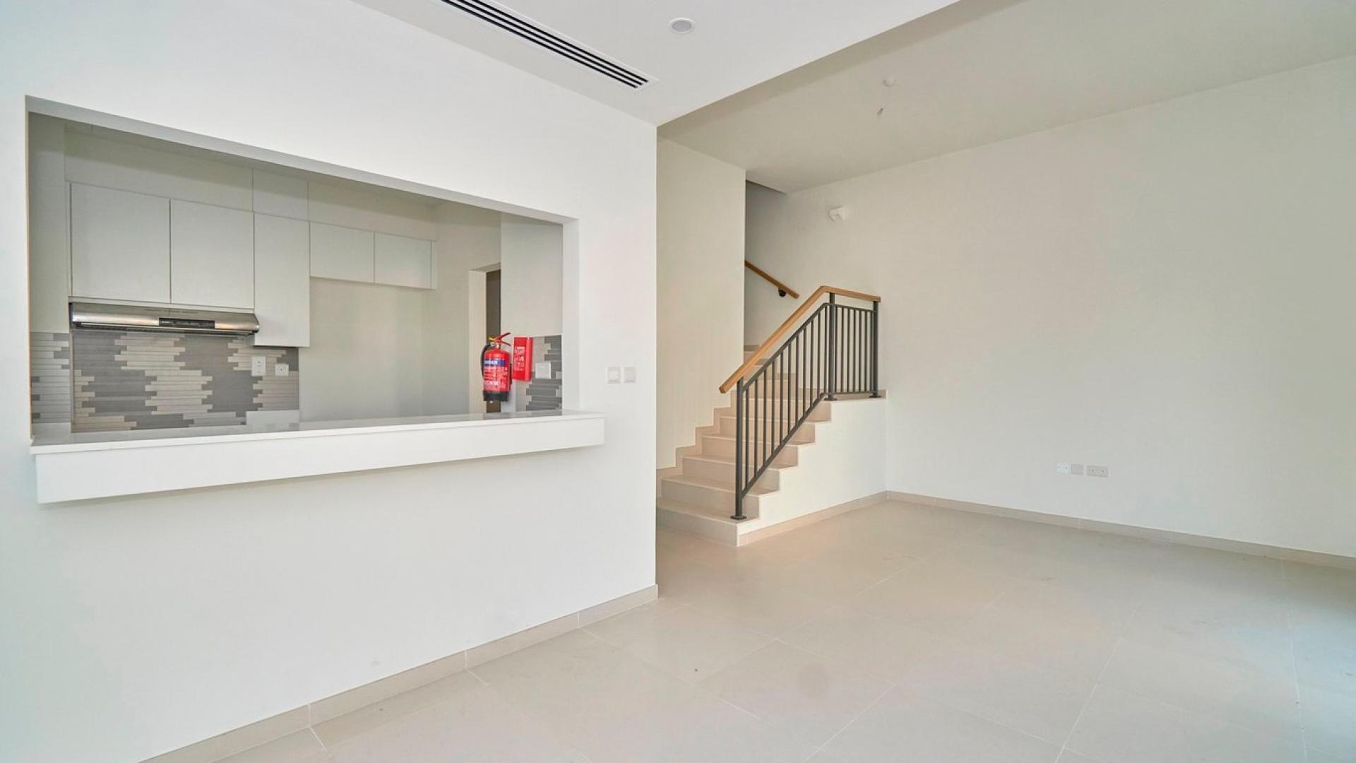 Exterior view of modern 4-bedroom villa for rent in Villanova, Dubai Land