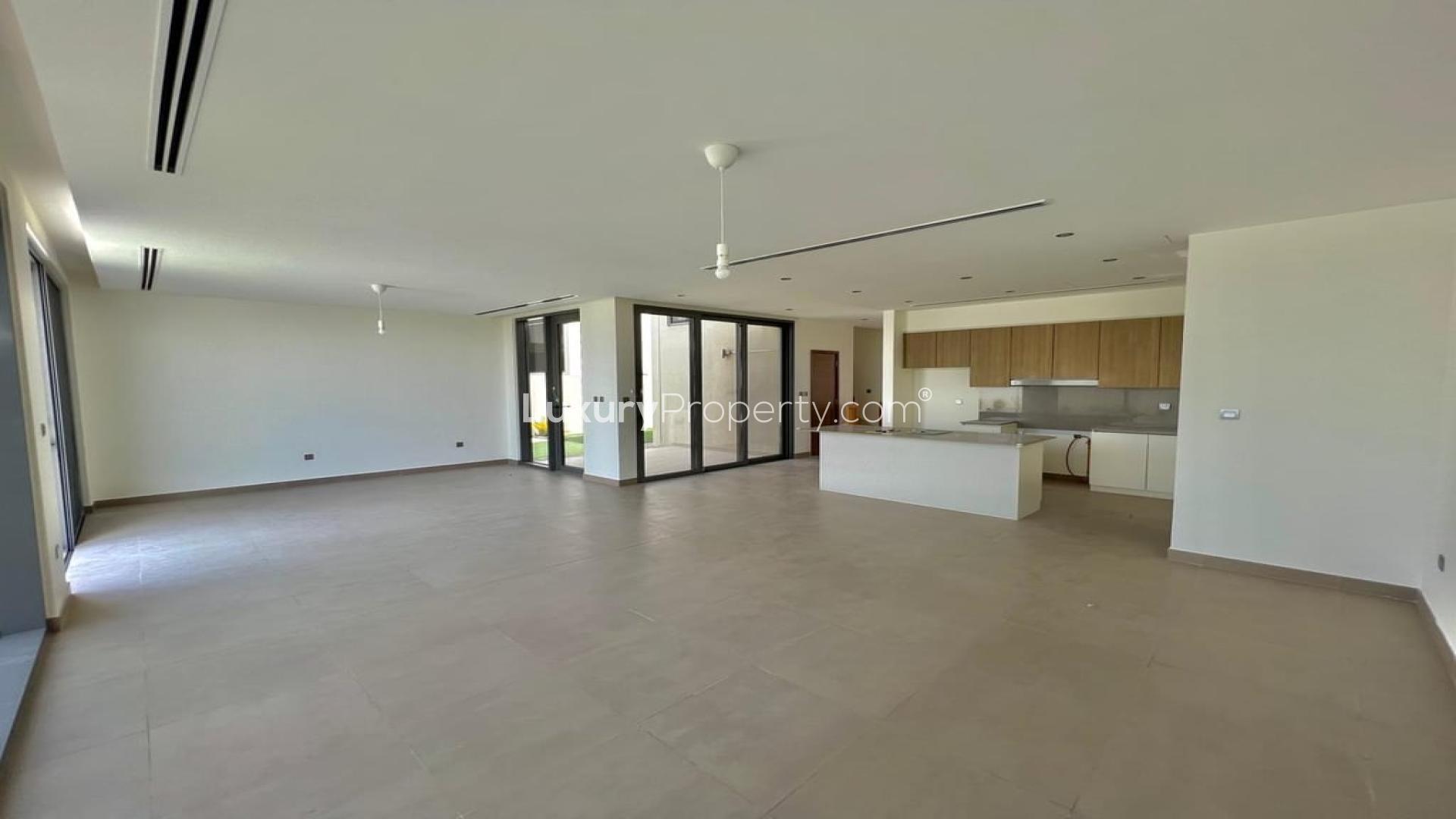 Luxury 4-bedroom villa exterior in Sidra Villas, Dubai Hills Estate, available for rent