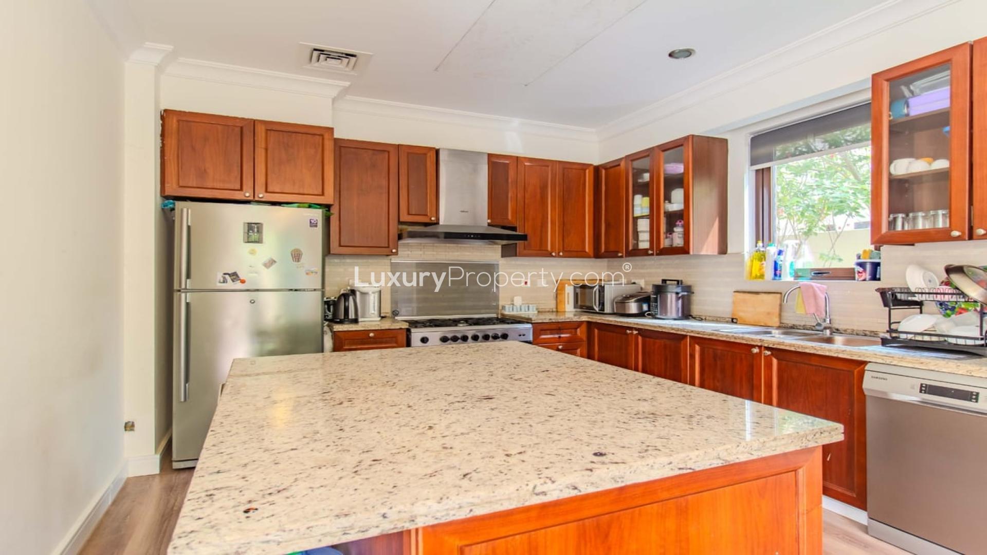 Spacious living room in 4-bedroom villa, Palma Arabian Ranches 2, elegant interior design