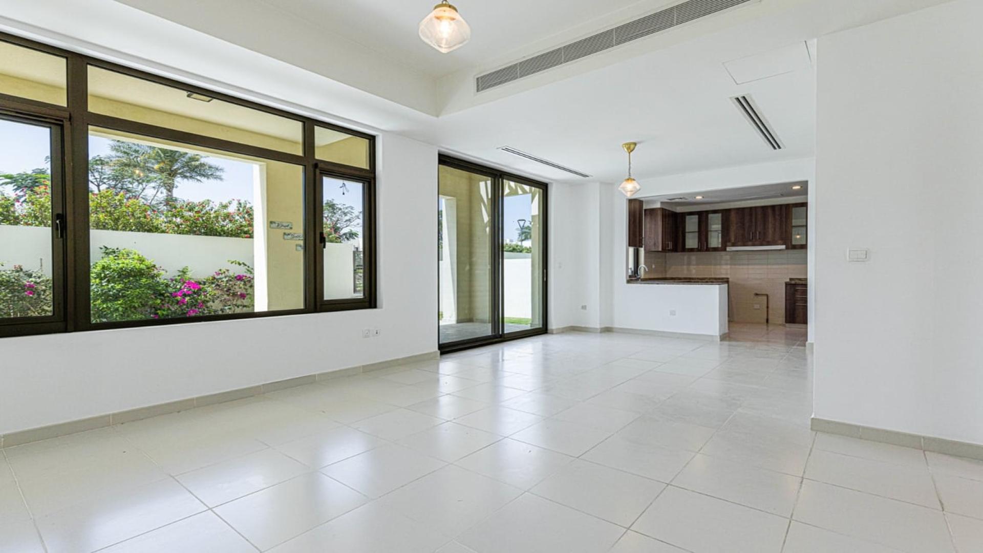 Front view of a four-bedroom villa for rent in Mira Oasis, Reem community