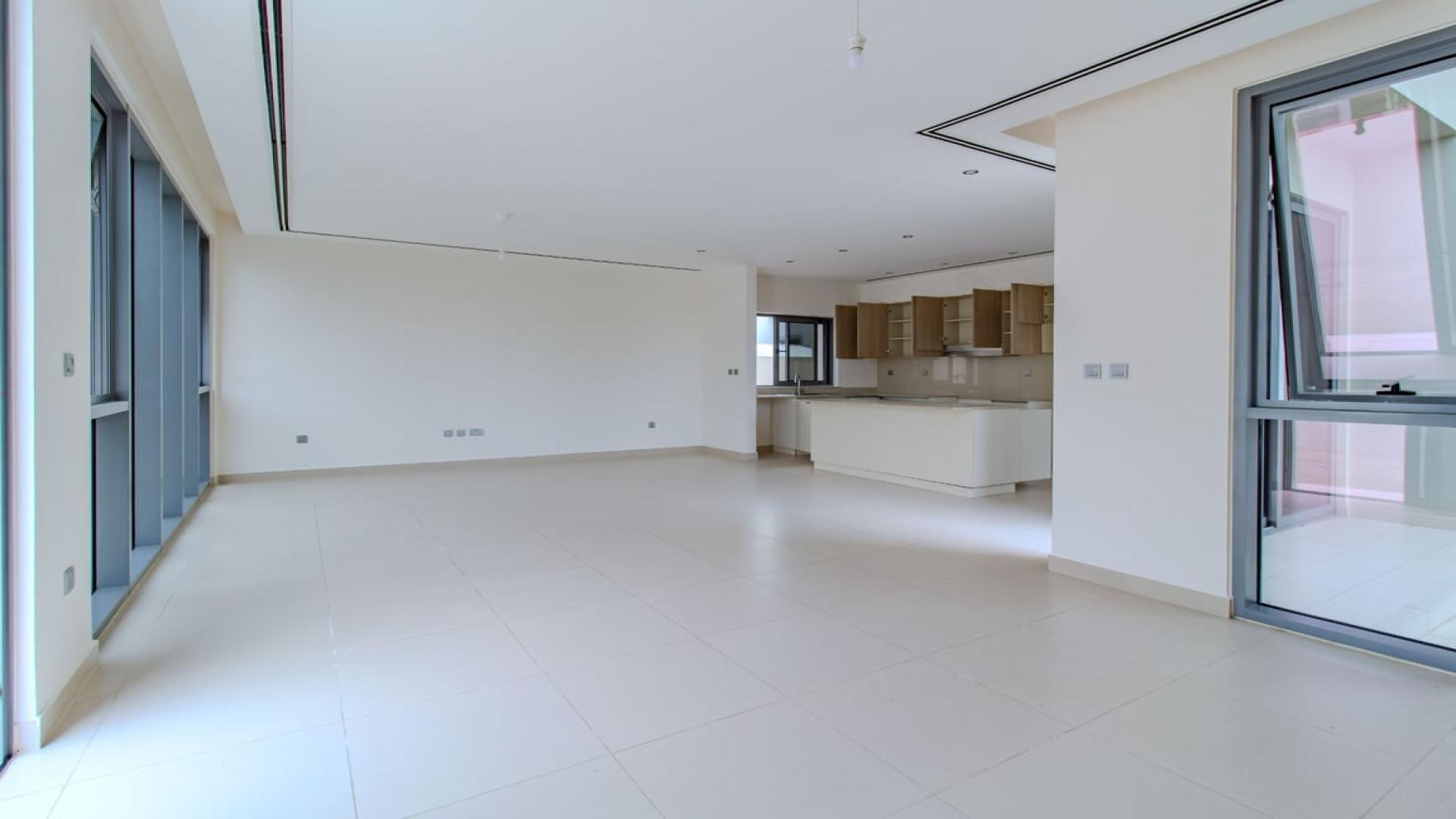Bright living room with large windows in Sidra Villas, Dubai Hills Estate, LP40704
