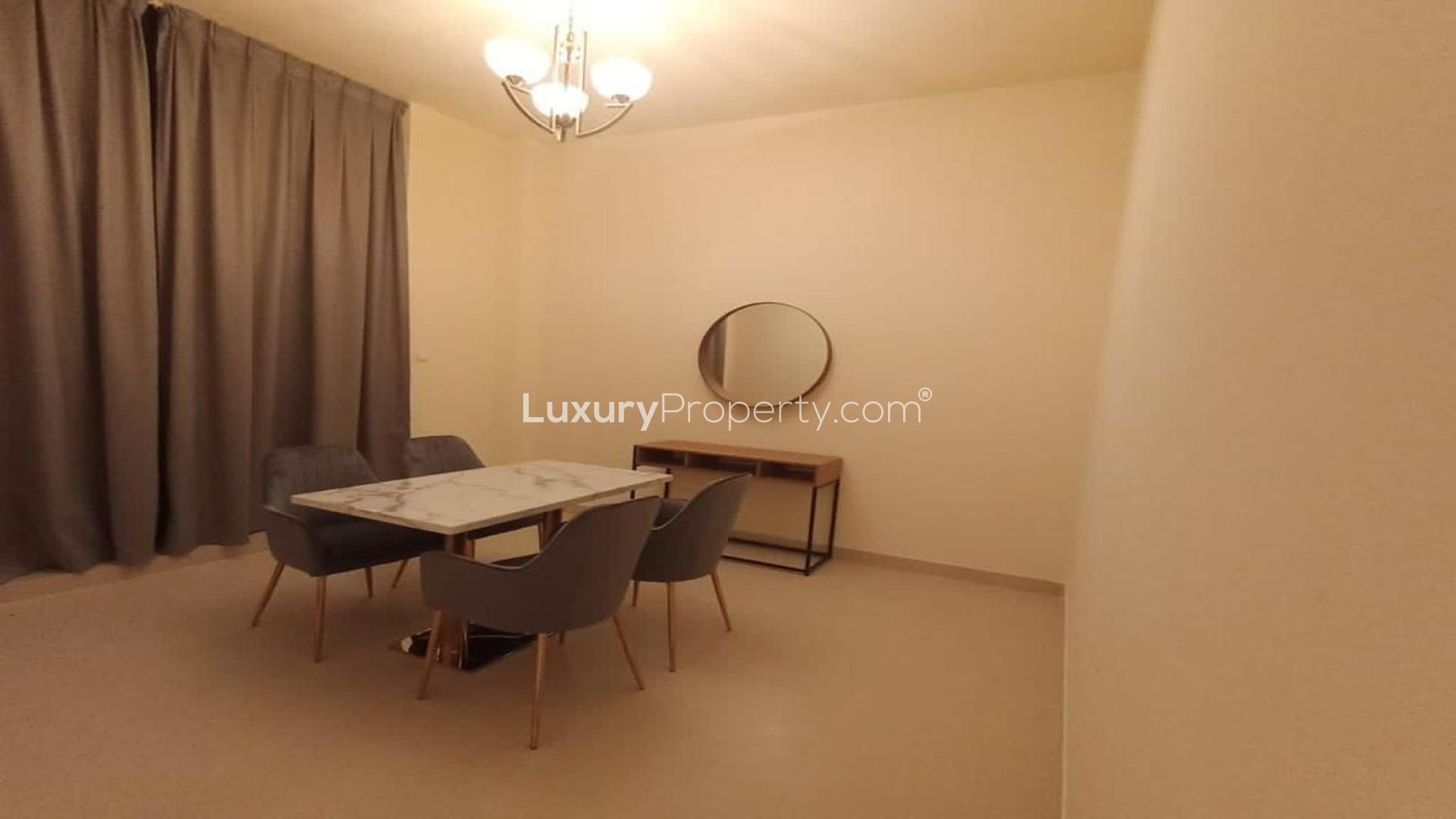 Dining area in fully furnished villa, District 11, Mohammed Bin Rashid City, for rent