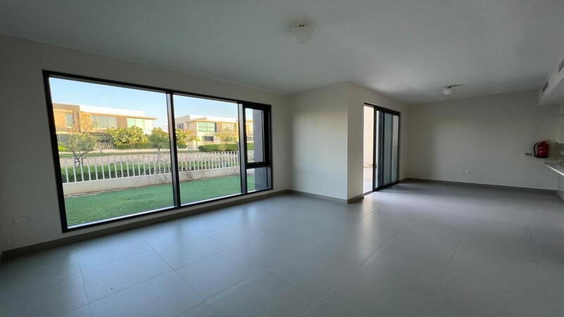 Villa exterior at Maple, Dubai Hills Estate, spacious layout, modern design, green belt view