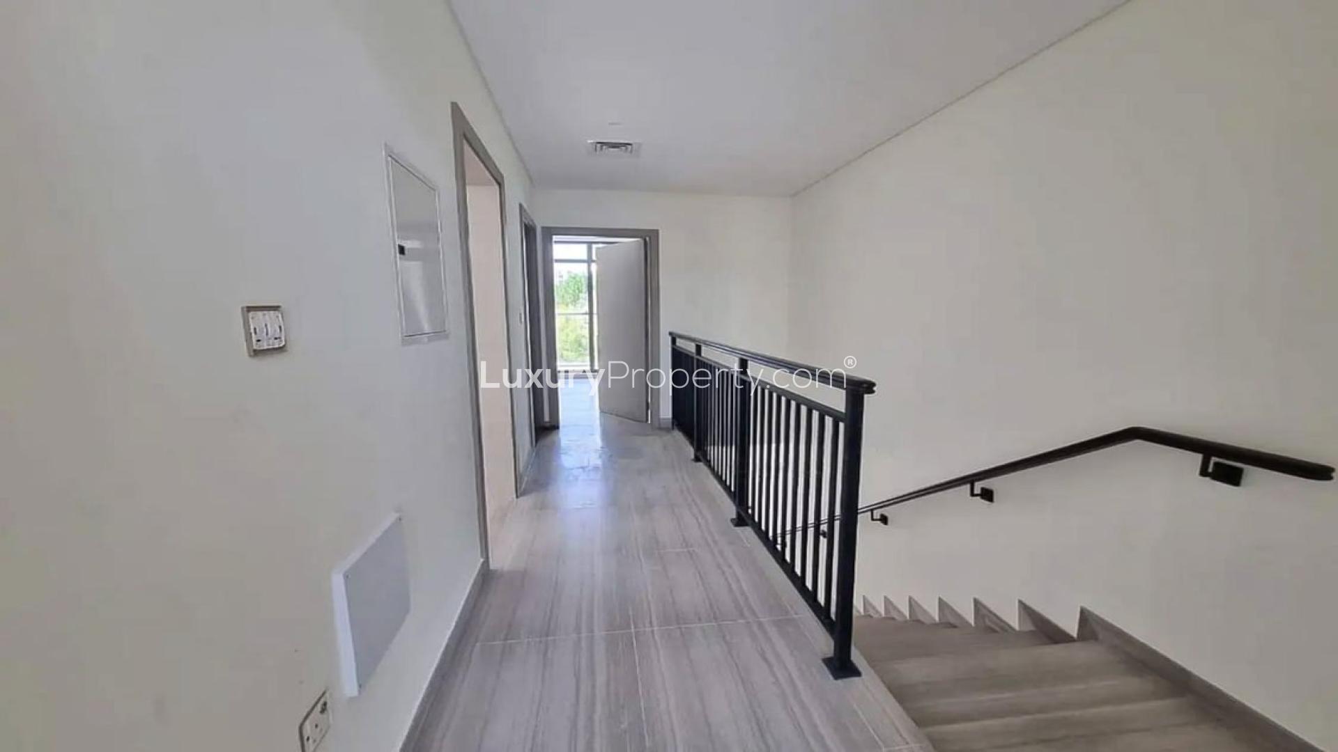 Brand new kitchen in Damac Hills townhouse, featuring modern design and spacious layout