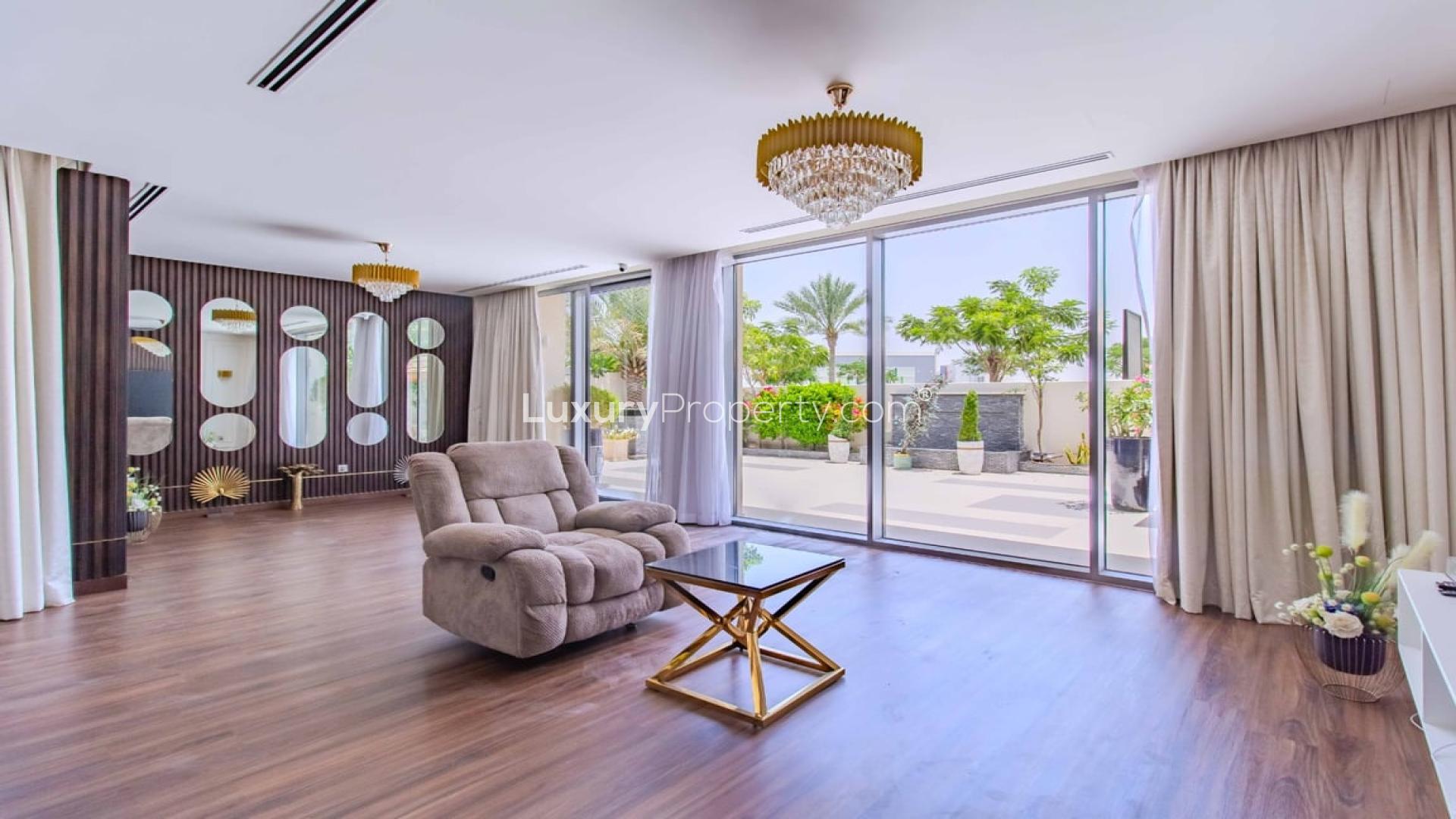 Modern living room in upgraded 4-bedroom villa, Sidra Villas, Dubai Hills Estate