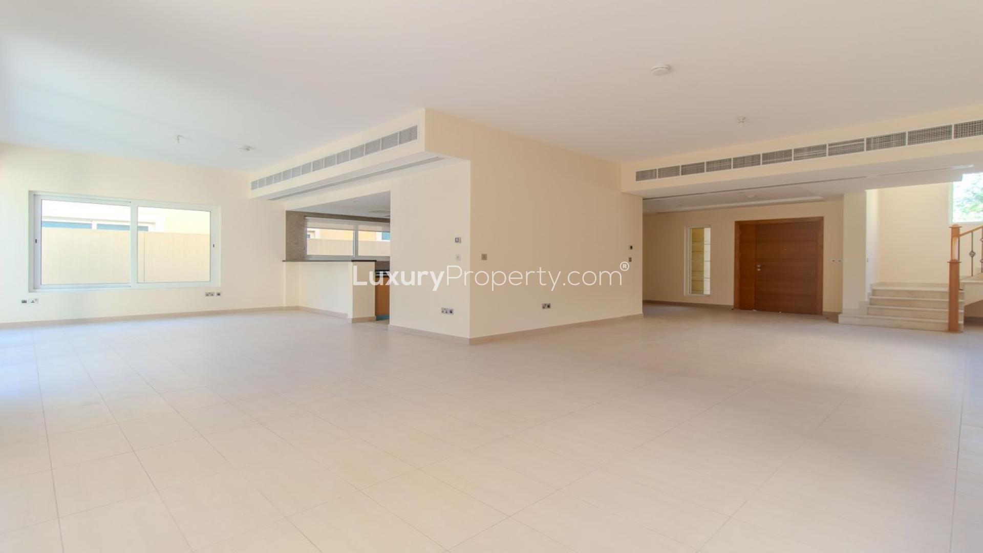 Spacious open-plan living area in Legacy Nova Villas, Jumeirah Park, available for rent