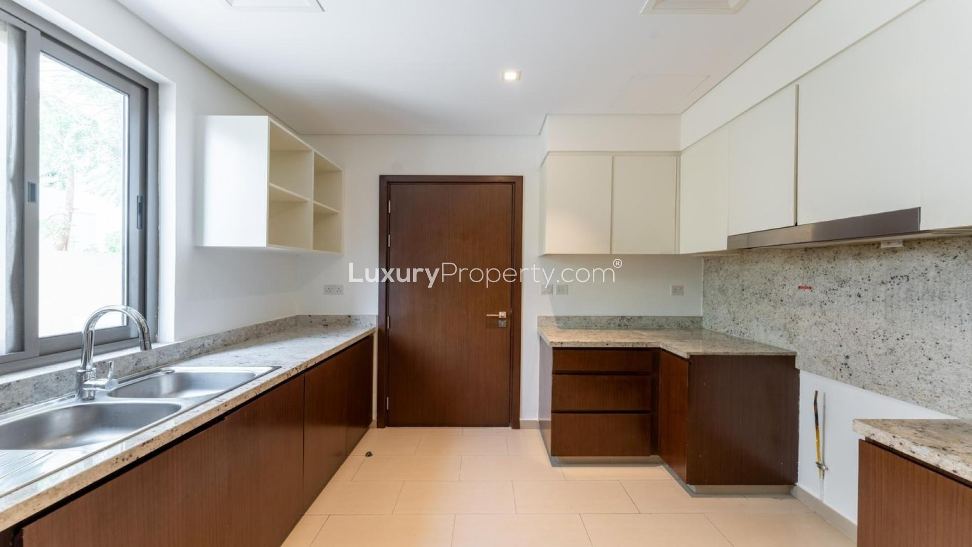 Spacious living room with garden view in Azalea villa, Arabian Ranches 2