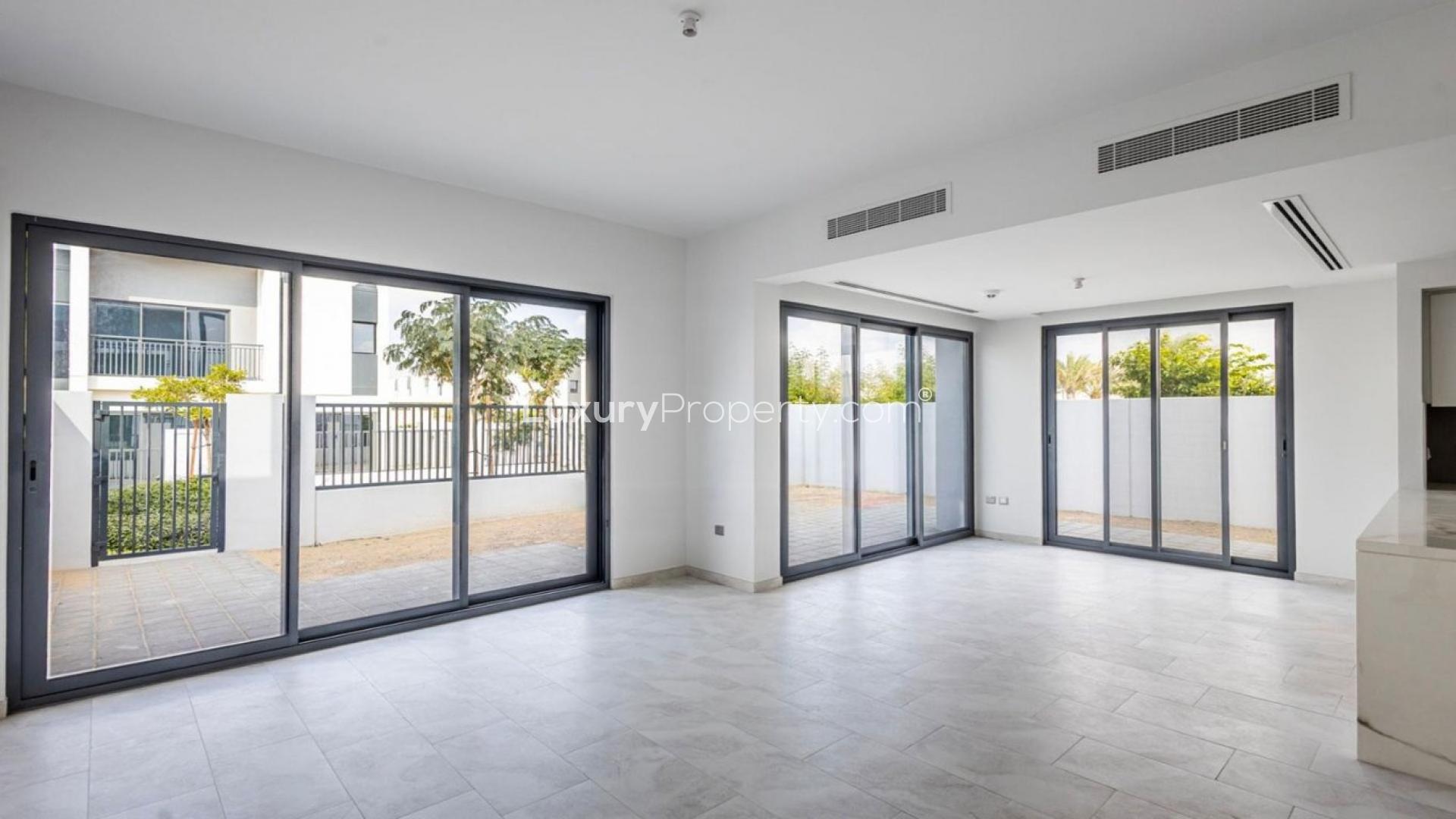 End unit villa with spacious backyard in Villanova, Dubai Land for rent