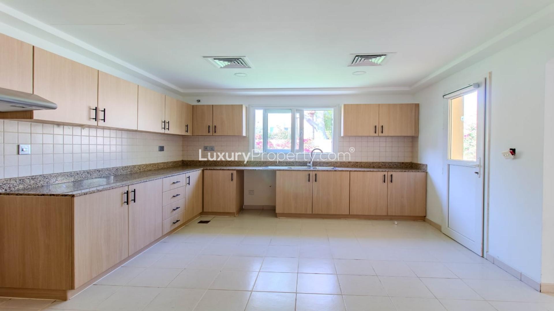 Upgraded villa interior with garden view, Meadows 2, Dubai, available for rent
