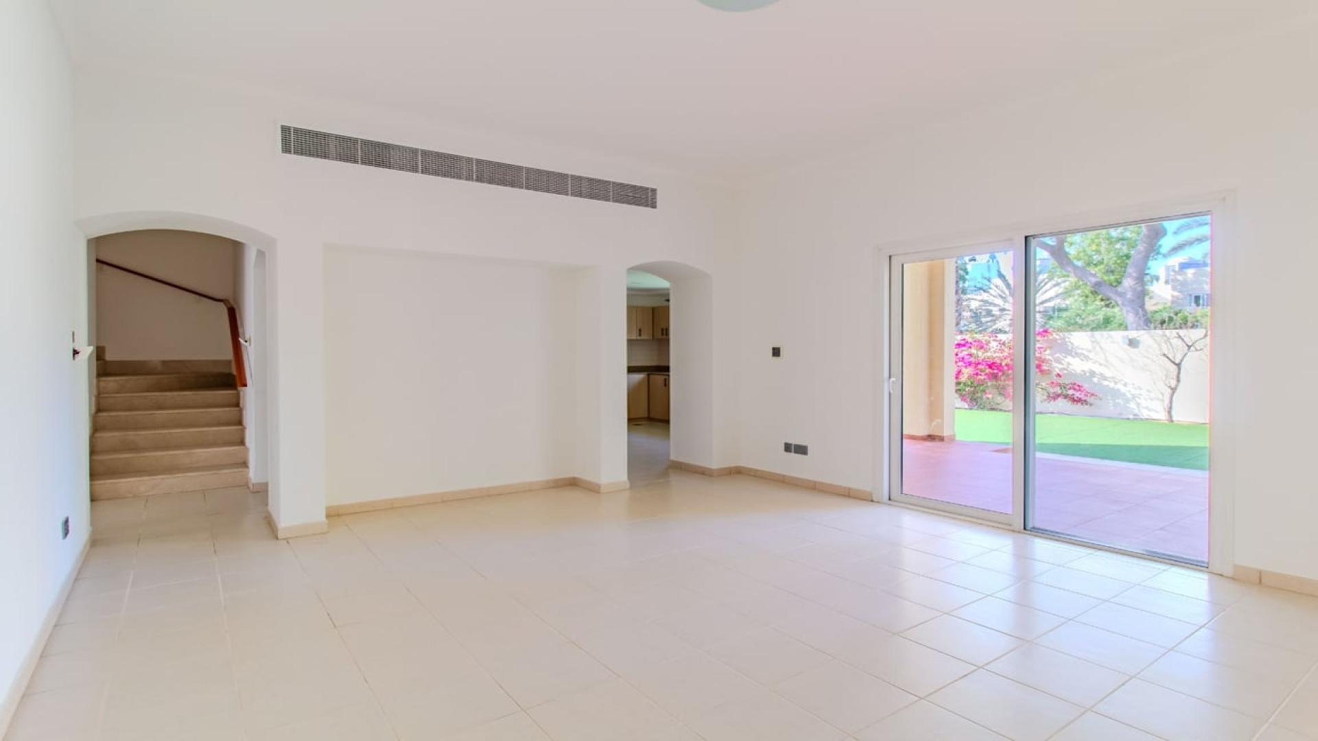 Upgraded villa exterior with garden in Meadows 2, Dubai, available for rent