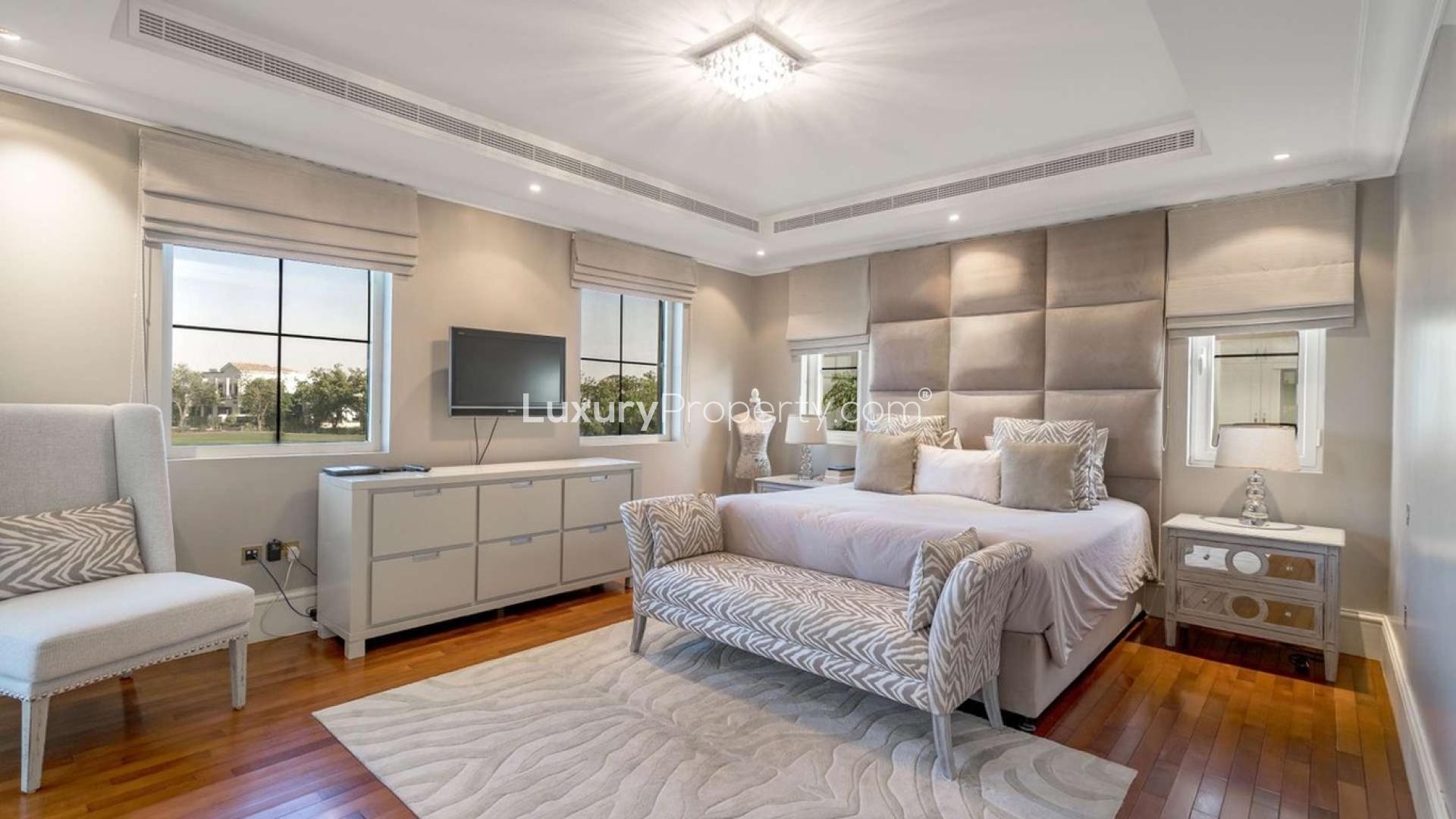 Living room in Lime Tree Valley villa with elegant decor and natural light