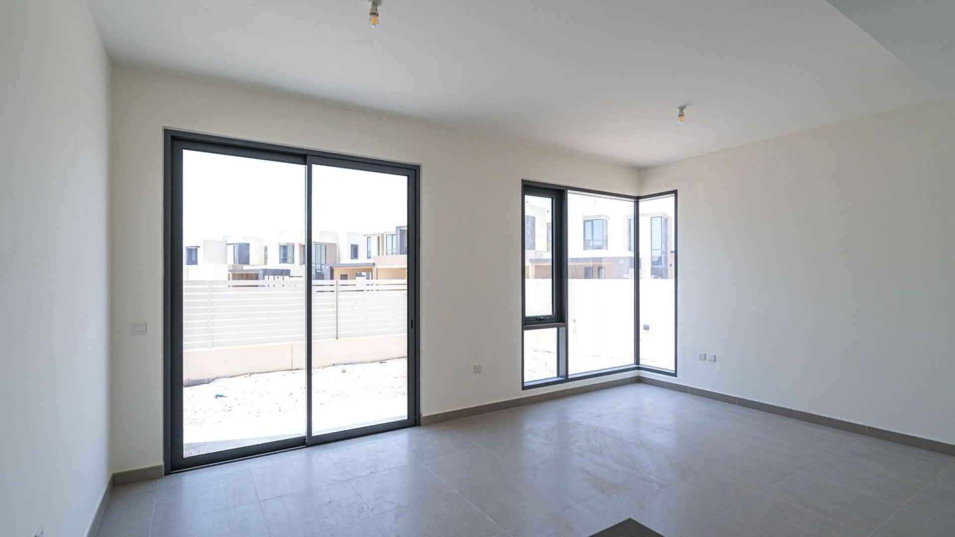 Modern four-bedroom townhouse exterior in Maple, Dubai Hills Estate for sale