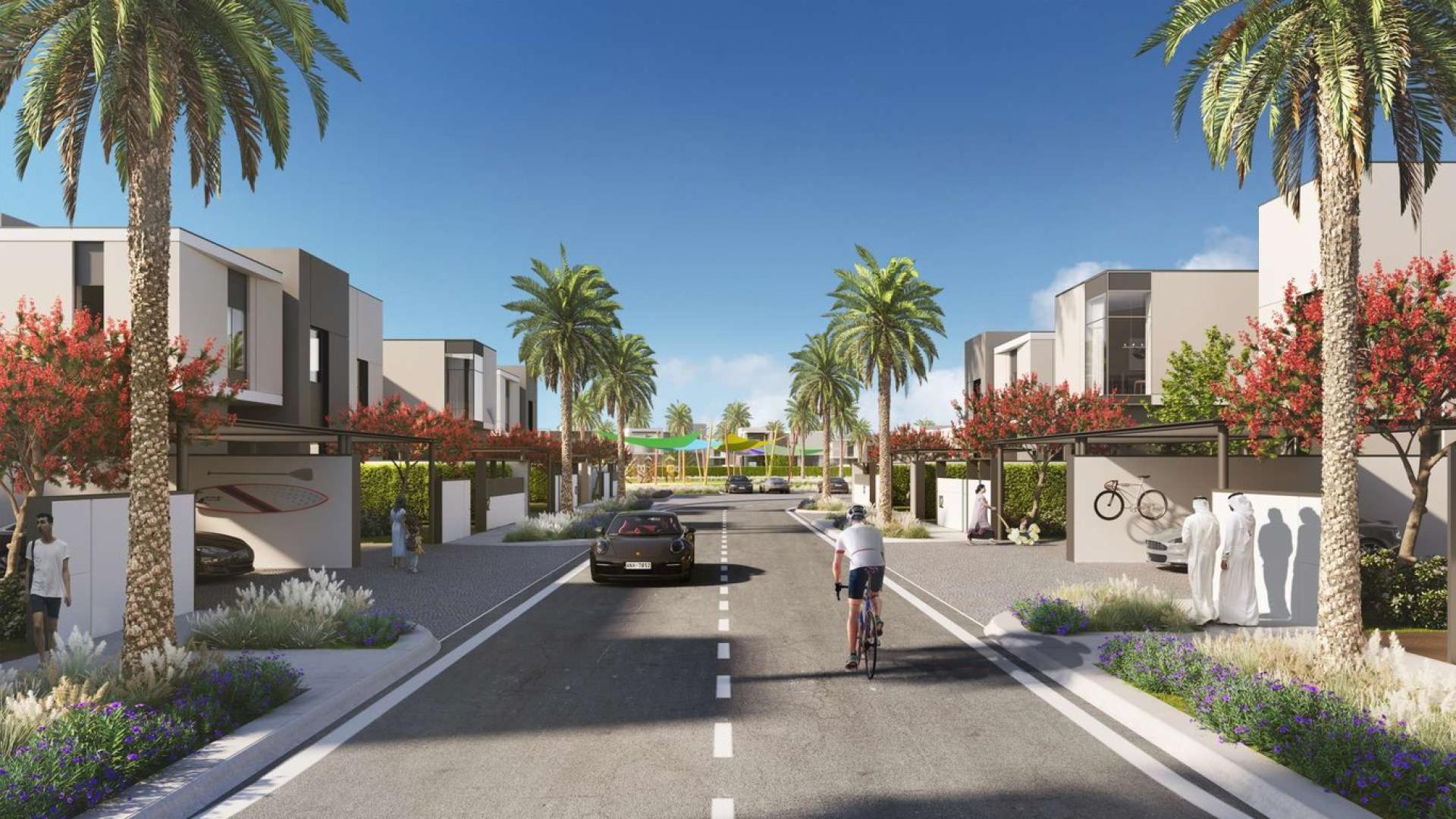 Luxurious living room in 4-bedroom villa, Murooj Al Furjan, Dubai with modern decor