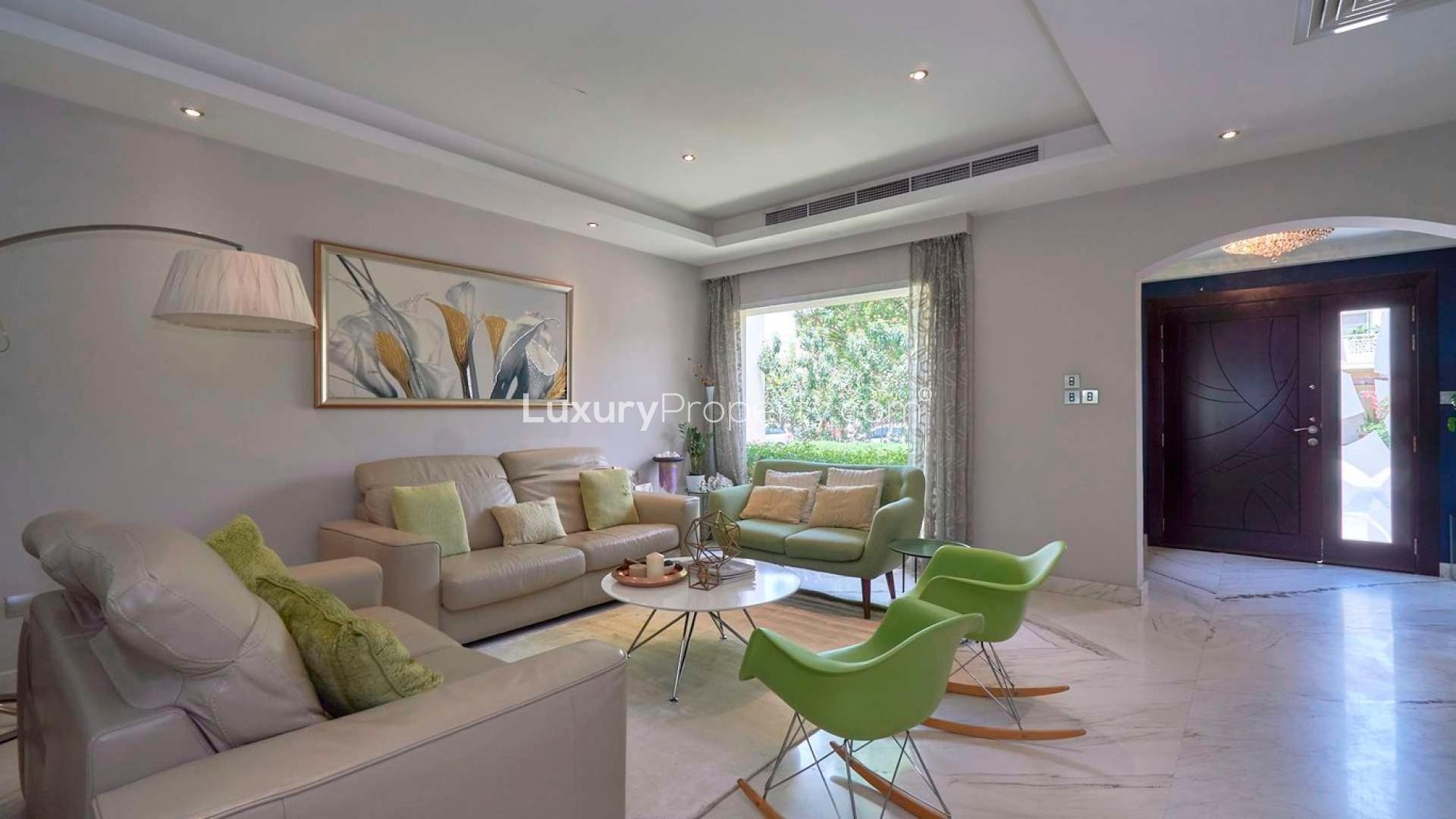 Modern living room in fully upgraded 4-bedroom villa, Meadows 4, for sale