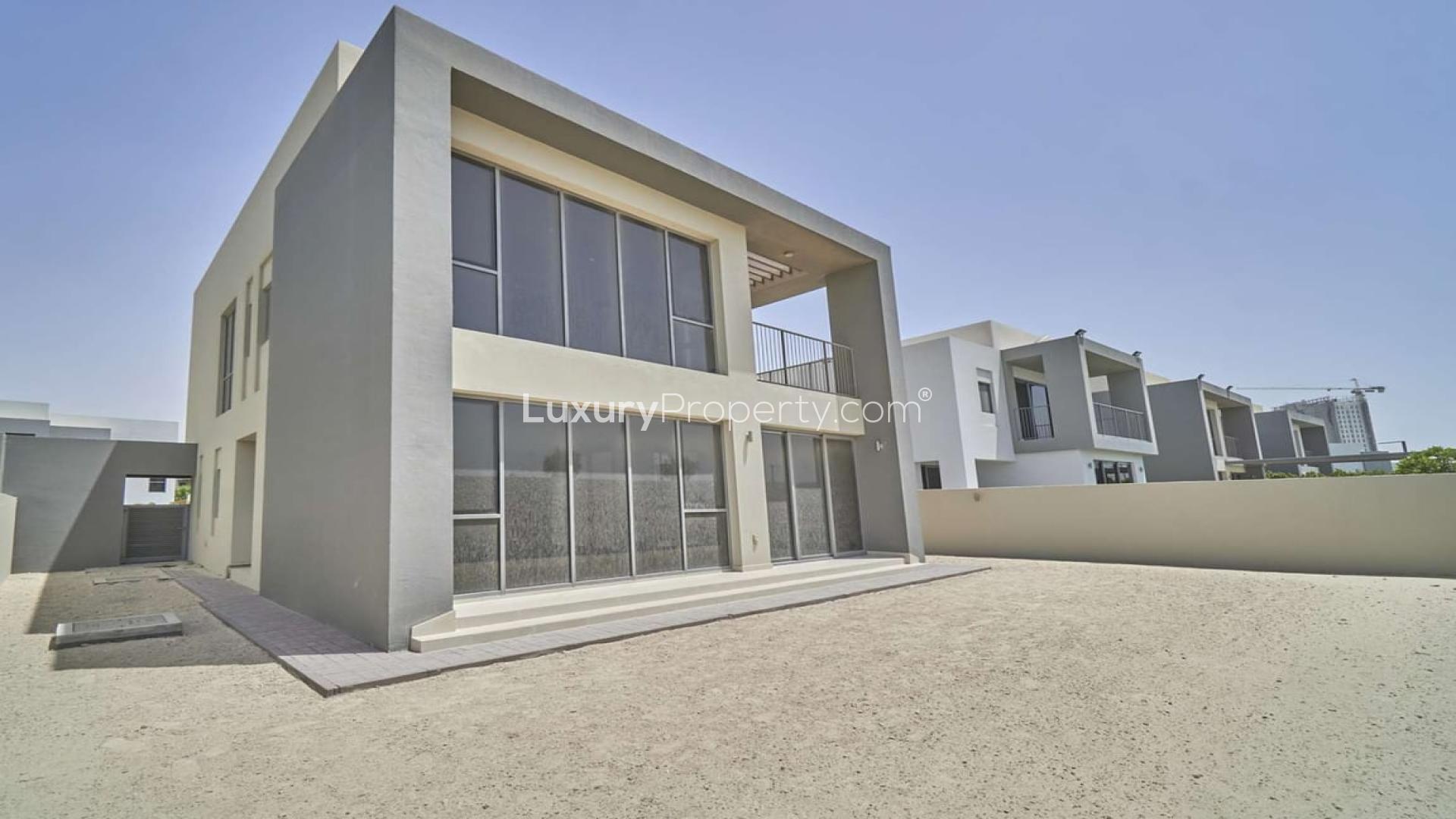 Single row 4-bedroom villa exterior in Sidra, Dubai Hills Estate for sale