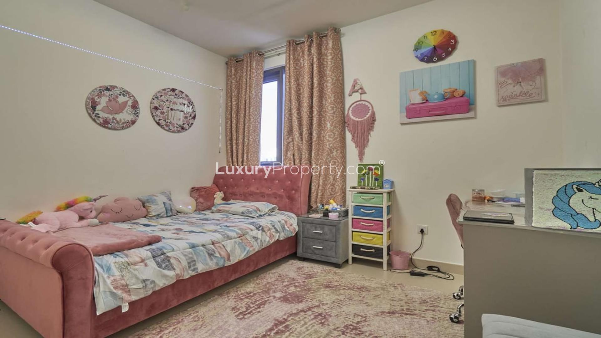 Upgraded four-bedroom villa exterior in Maple, Dubai Hills Estate, for sale