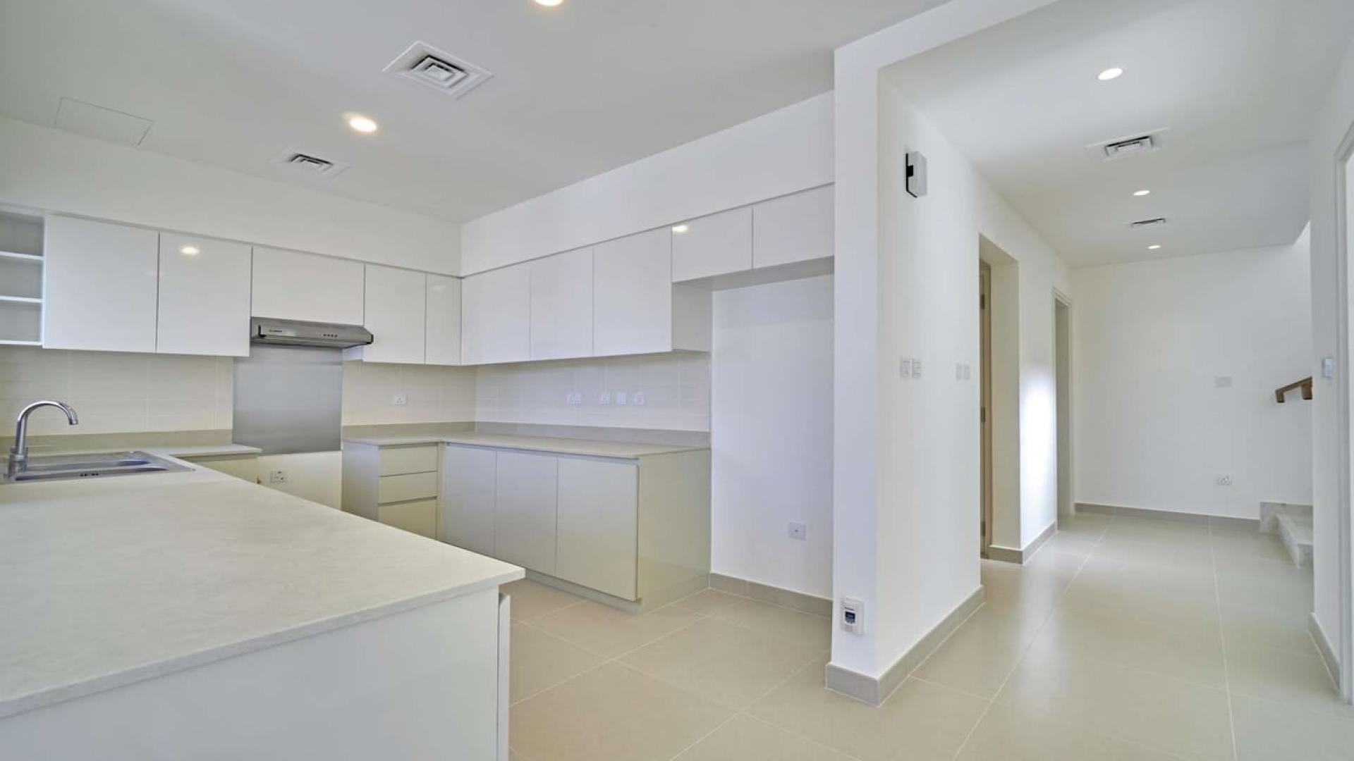 Modern kitchen in Type 2E townhouse, Maple, Dubai Hills Estate, available for rent