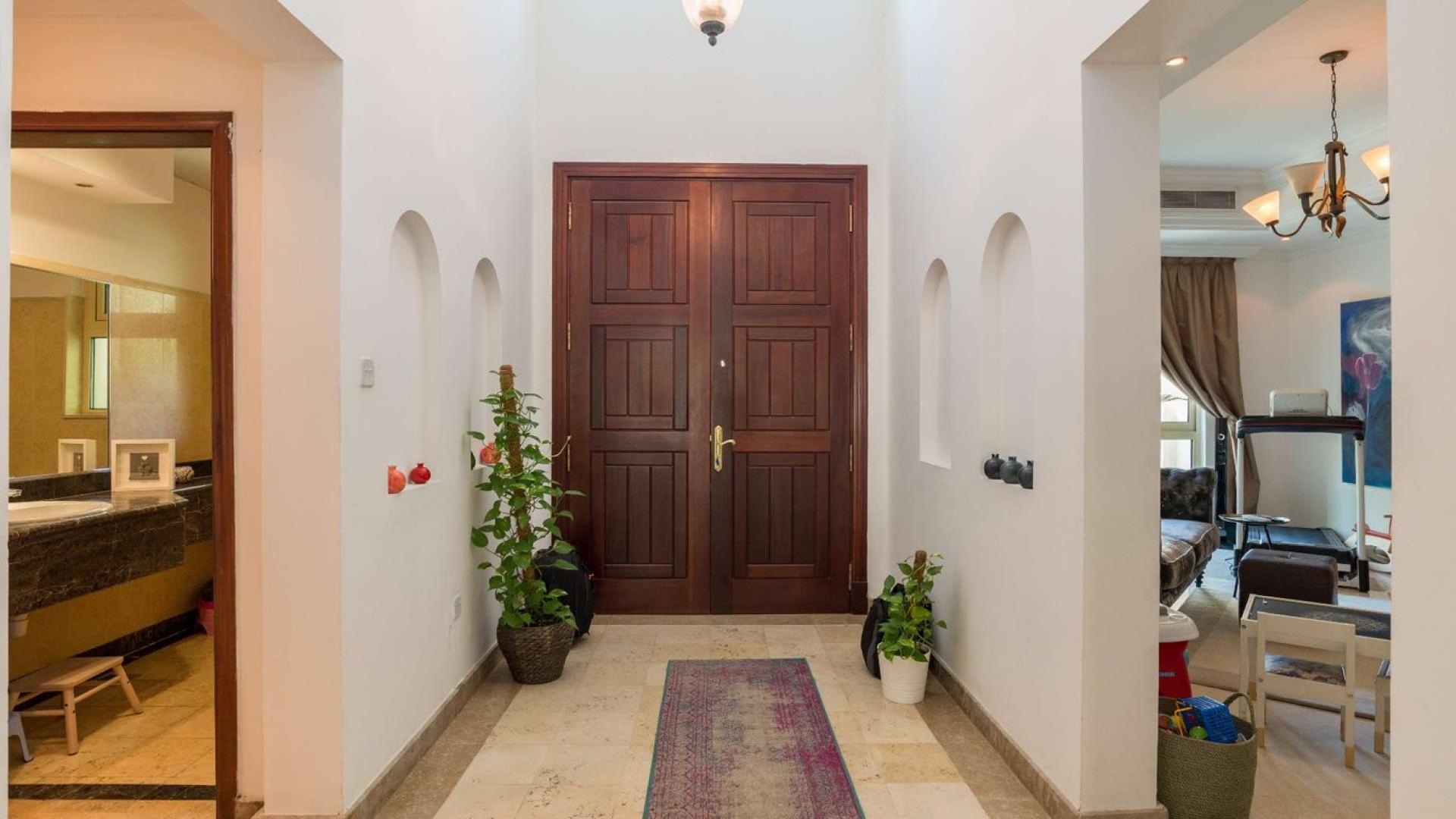 Elegant entryway of Costa del Sol style villa in Jumeirah Islands, European Clusters
