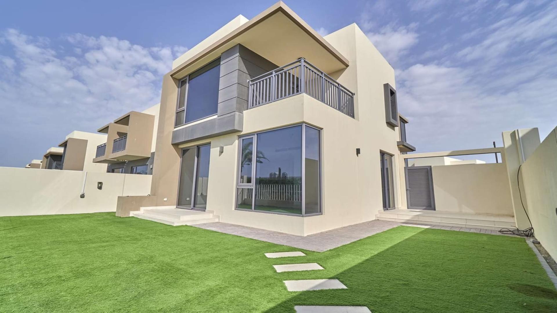 Modern 4-bedroom villa exterior in Maple, Dubai Hills Estate, for sale