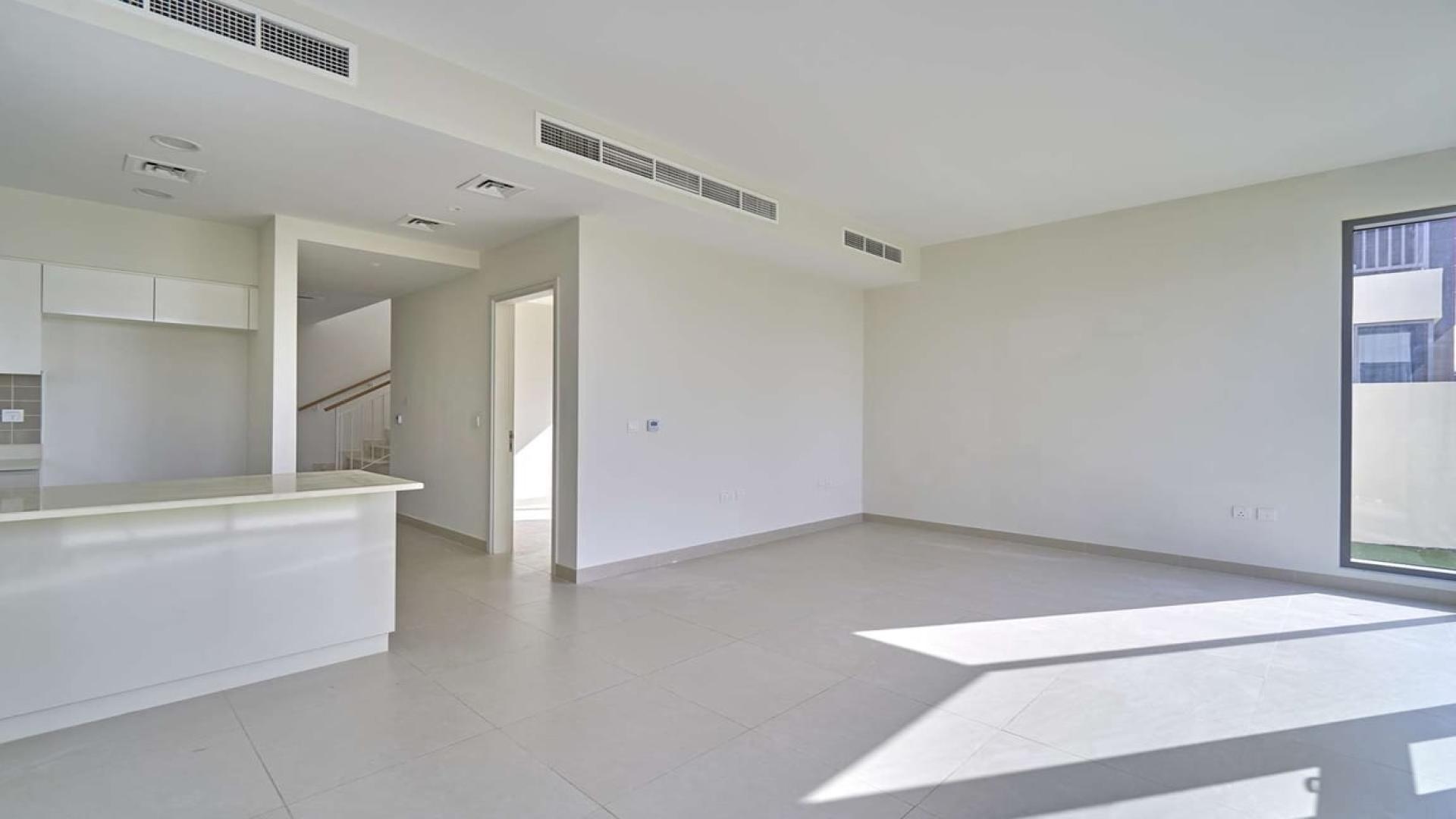 Bright, spacious living area in four-bedroom villa, Maple 2, Dubai Hills Estate