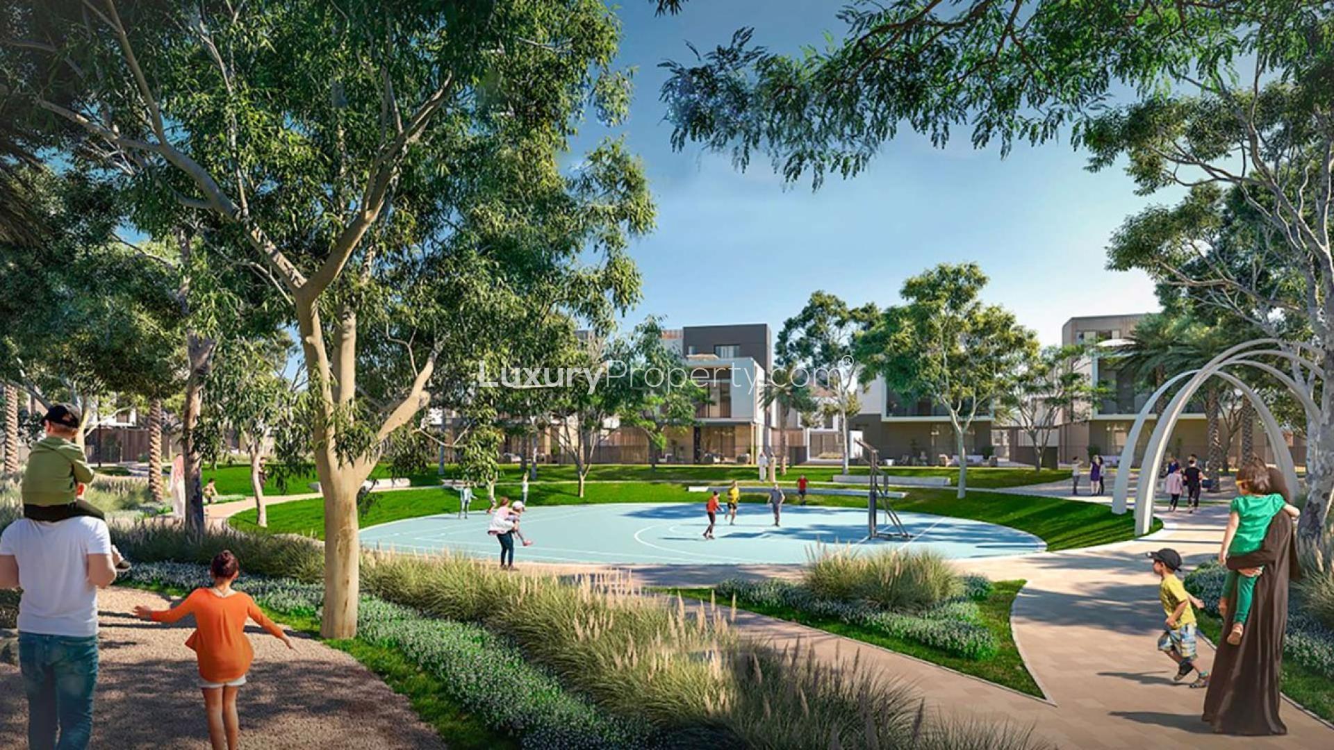 Luxurious living room in Elie Saab Villa, Arabian Ranches 3, featuring elegant decor and furniture