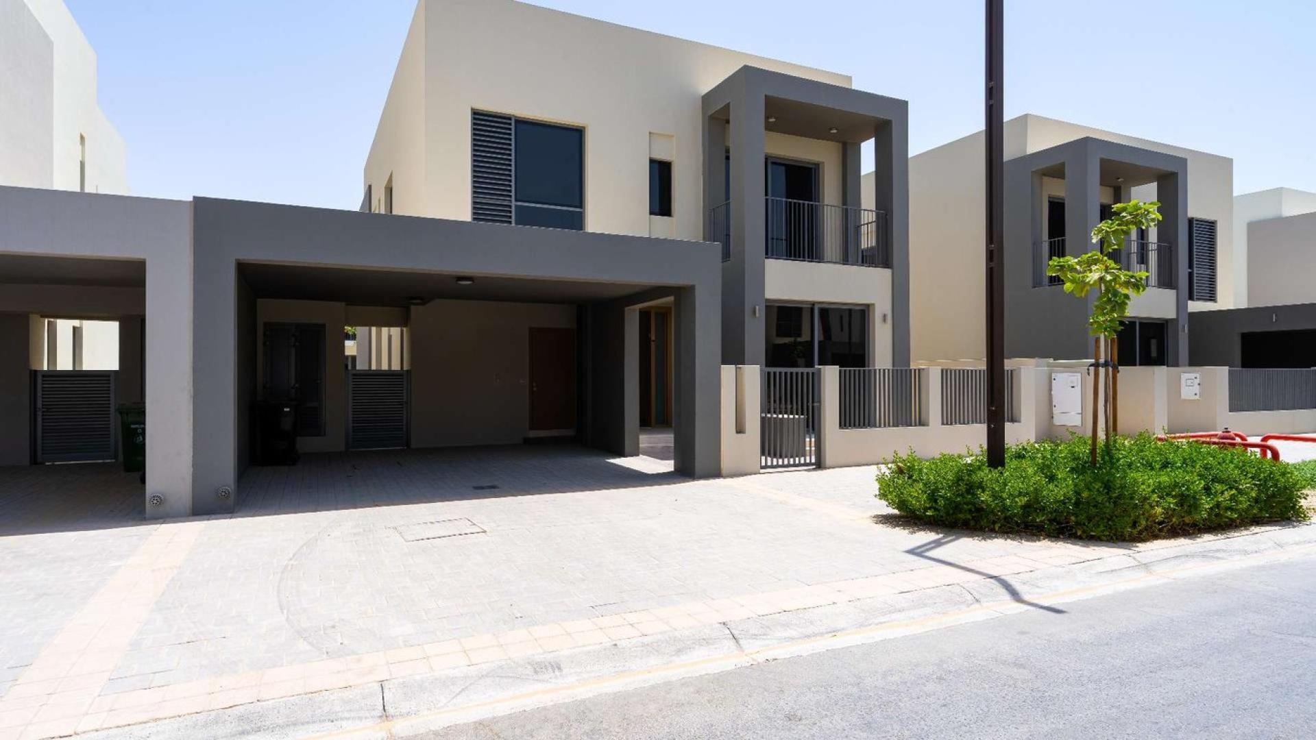 Upgraded 4-bedroom villa exterior in Sidra Villas, Dubai Hills Estate, available for sale