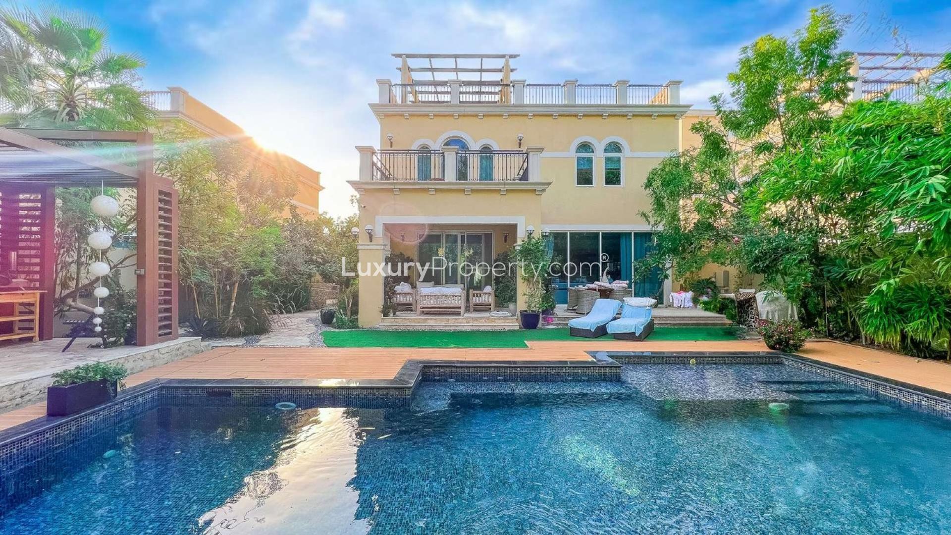 Exclusive upgraded villa with pool in Legacy Nova Villas, Jumeirah Park for sale