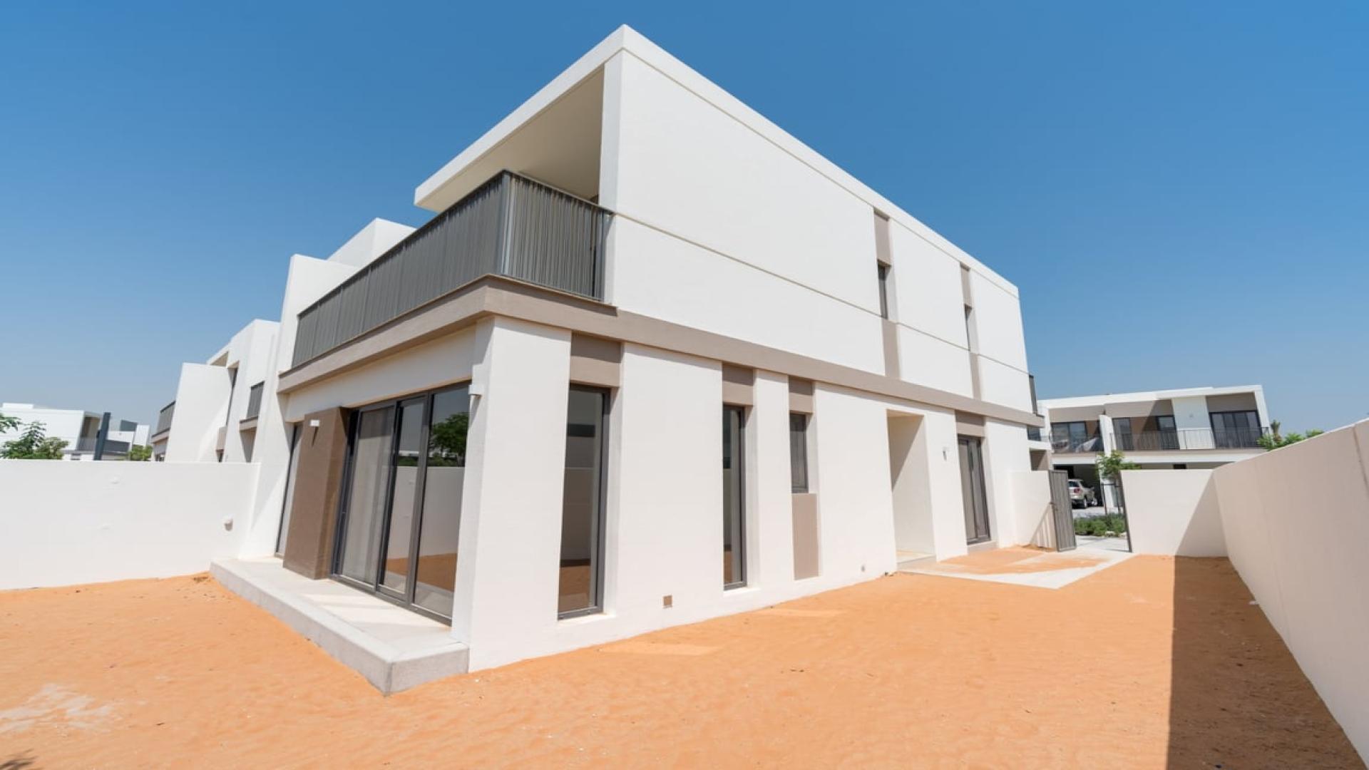 Stunning 4-bedroom villa exterior in Elan, Tilal Al Ghaf community, for sale