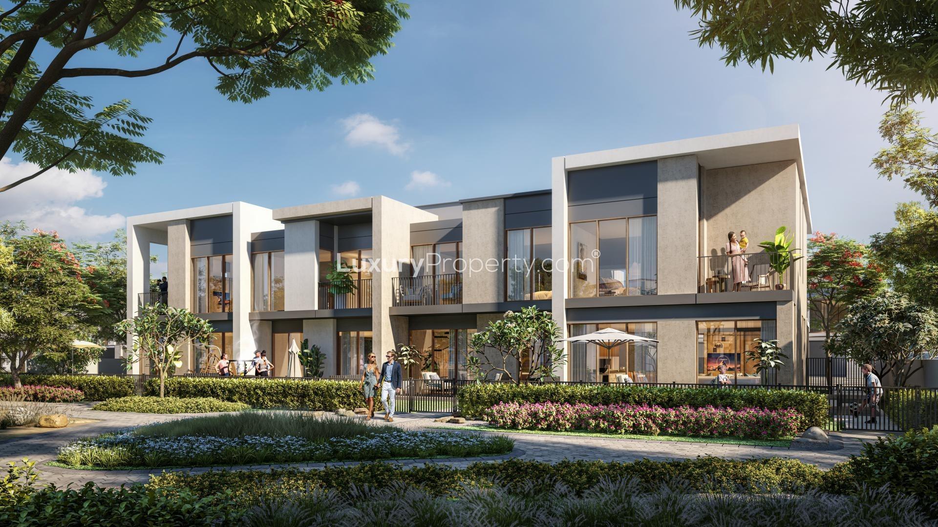 Luxurious living room in Aura Phase 2 villa, modern decor, bright natural light