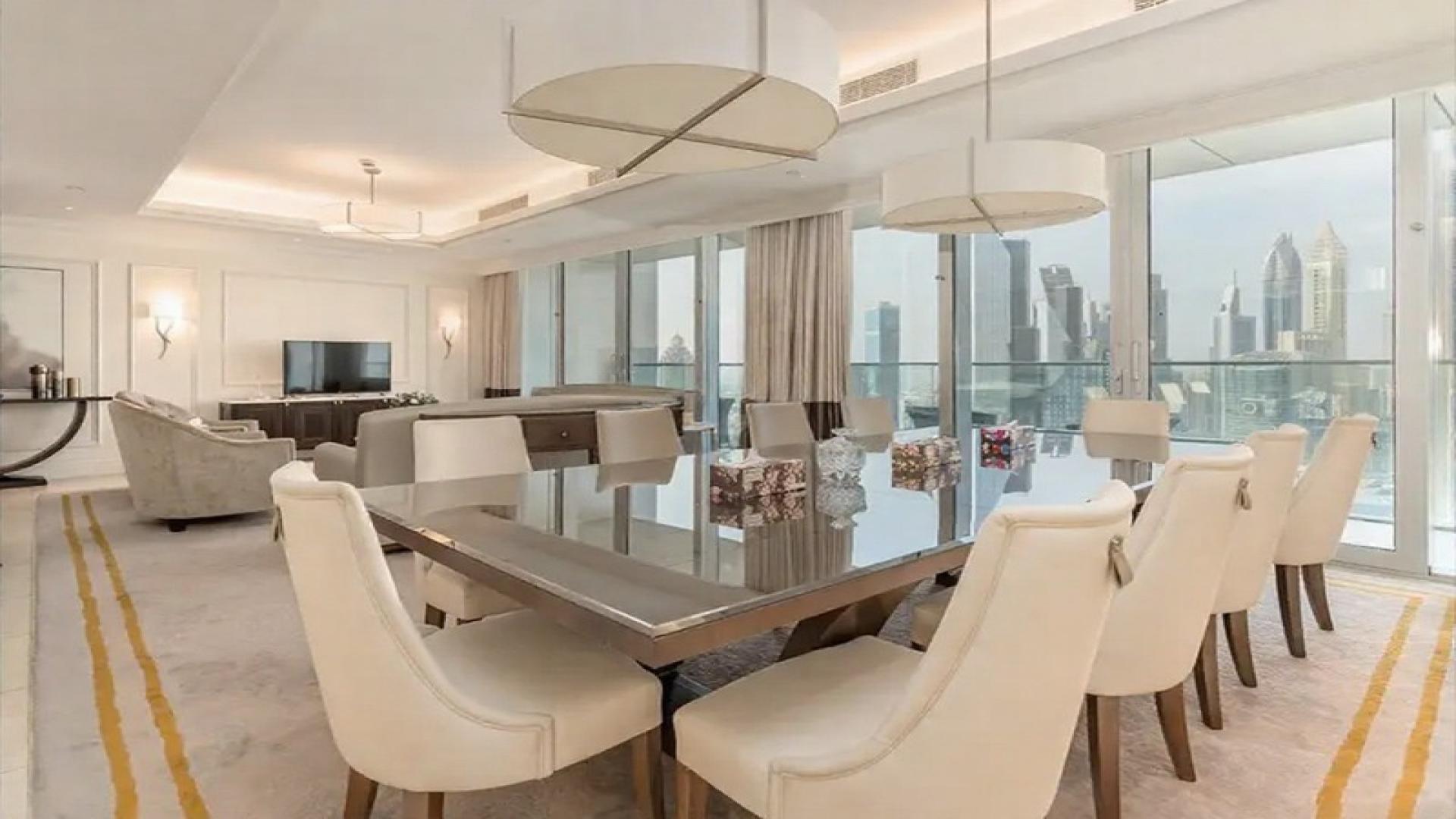 High-floor luxury apartment living room with city view, Downtown, The Address BLVD Sky Collection