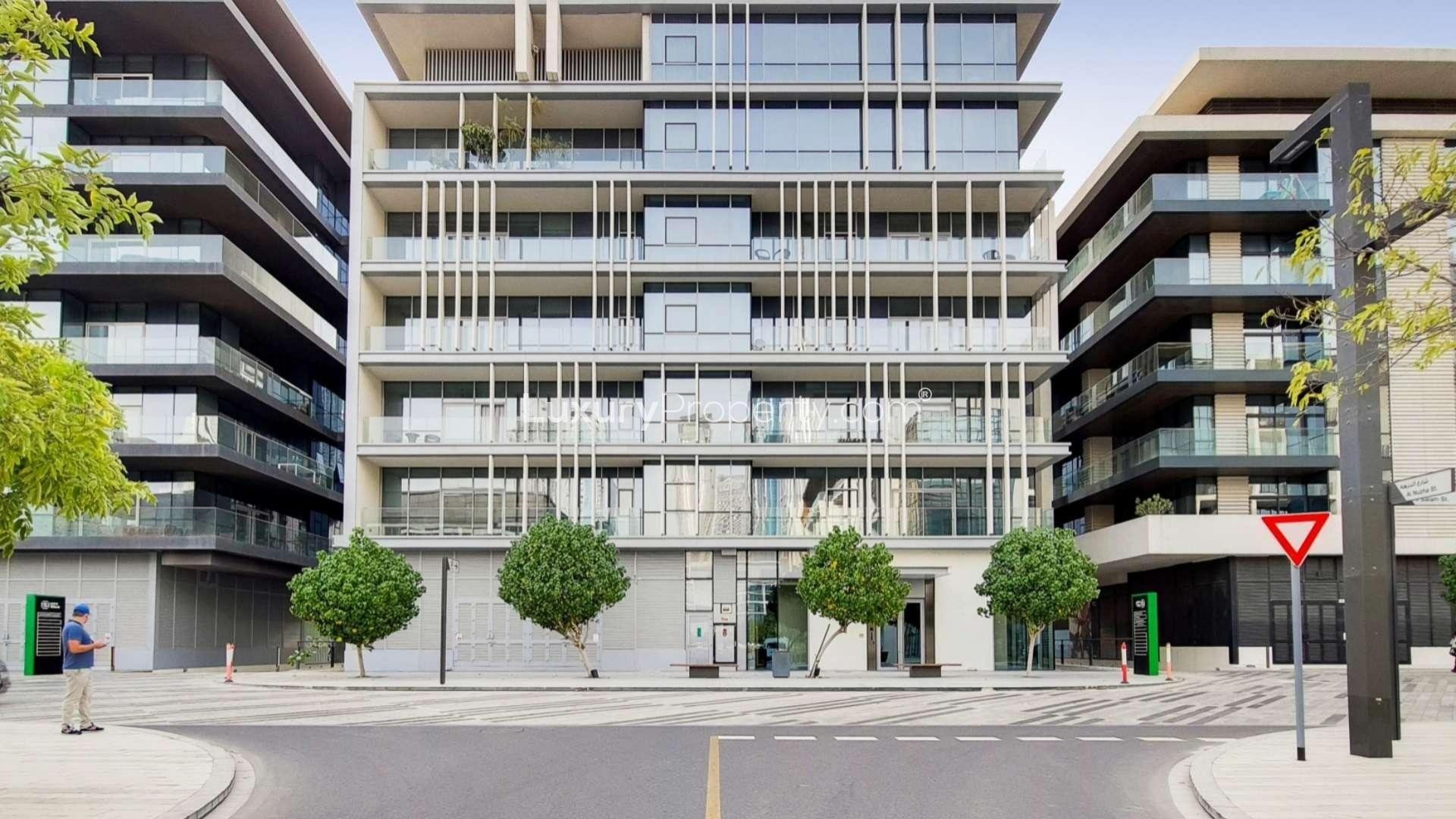 Exterior view of City Walk Building 15, Dubai apartment for rent, four bedrooms