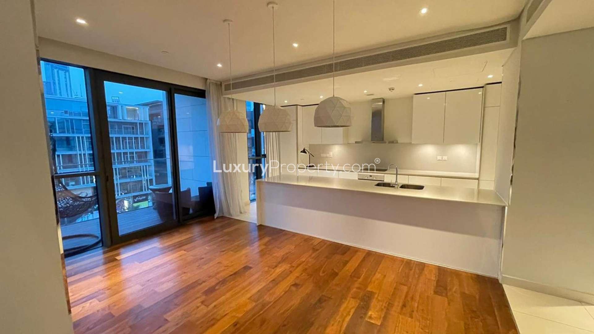 Rooftop pool area with city views in City Walk, Dubai duplex apartment for rent