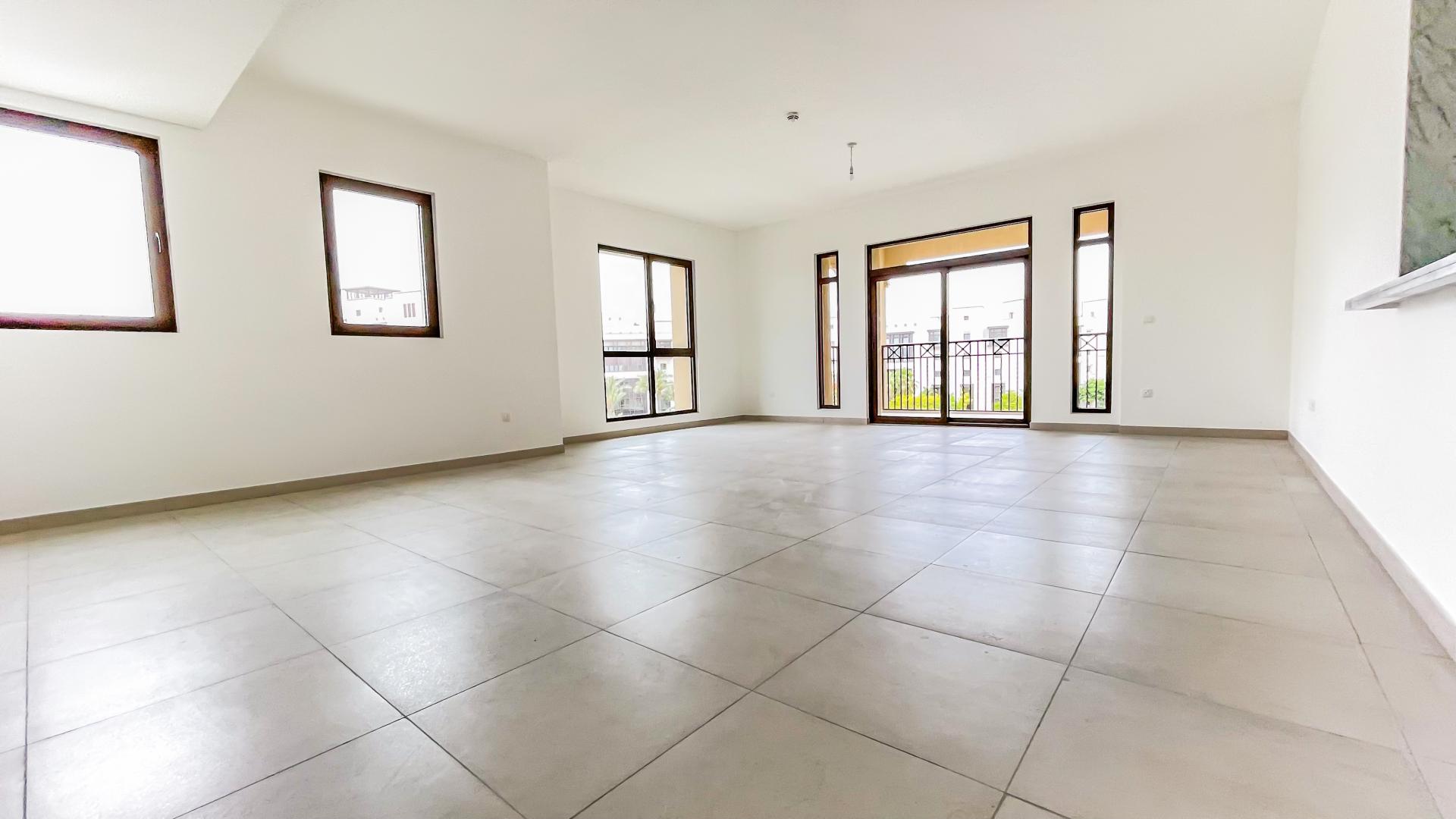 View of Madinat Jumeirah Living with Burj Al Arab from 4-bedroom apartment for rent