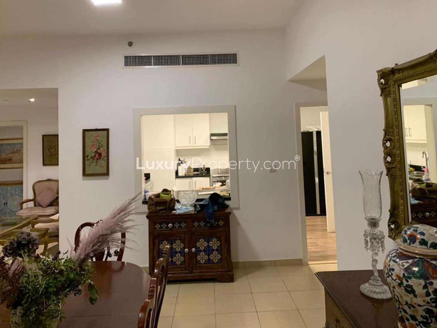 Elegant living and dining area in 4-bedroom JBR apartment, Rimal community