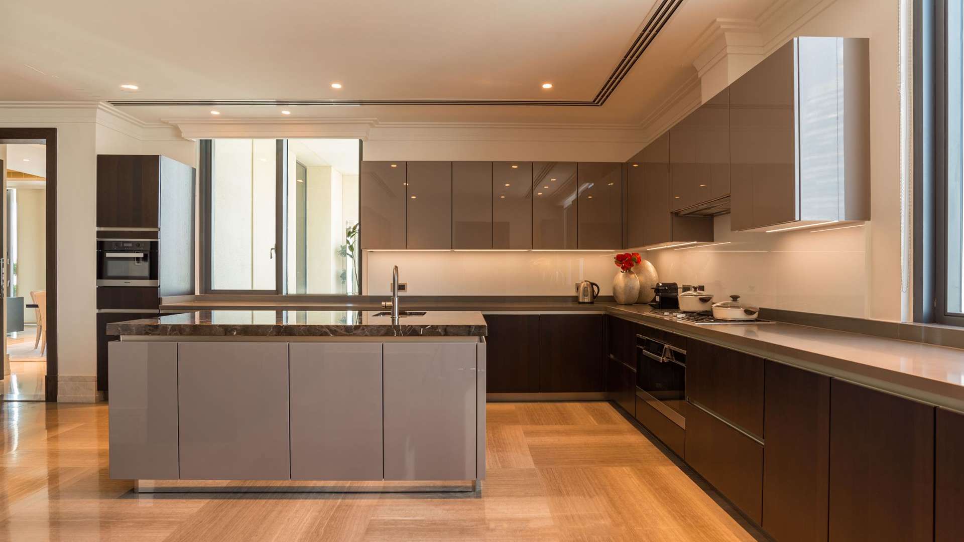 Luxurious living room in 4-bedroom penthouse at The 118, Downtown Dubai, spacious and elegant