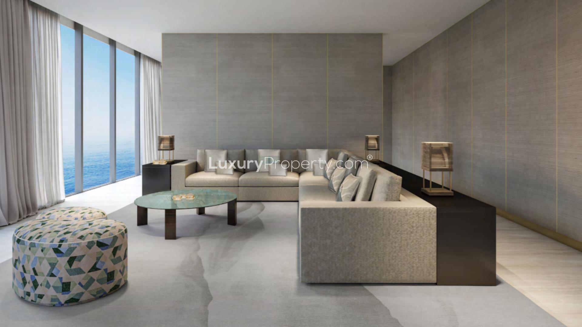 Luxurious pool view at Armani Beach Residences, Palm Jumeirah apartment for sale