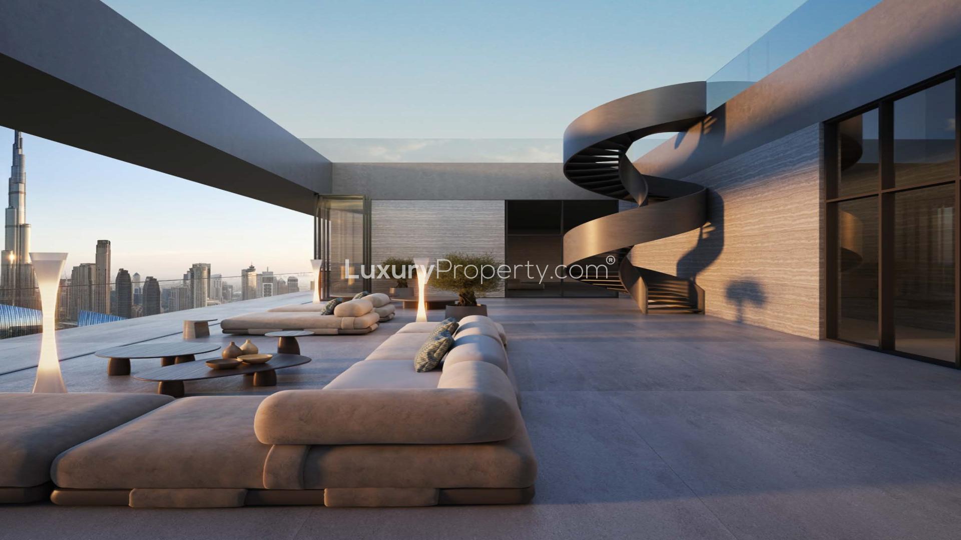 Luxurious bedroom with modern decor in Akala Hotel & Residences, Zabeel apartment for sale