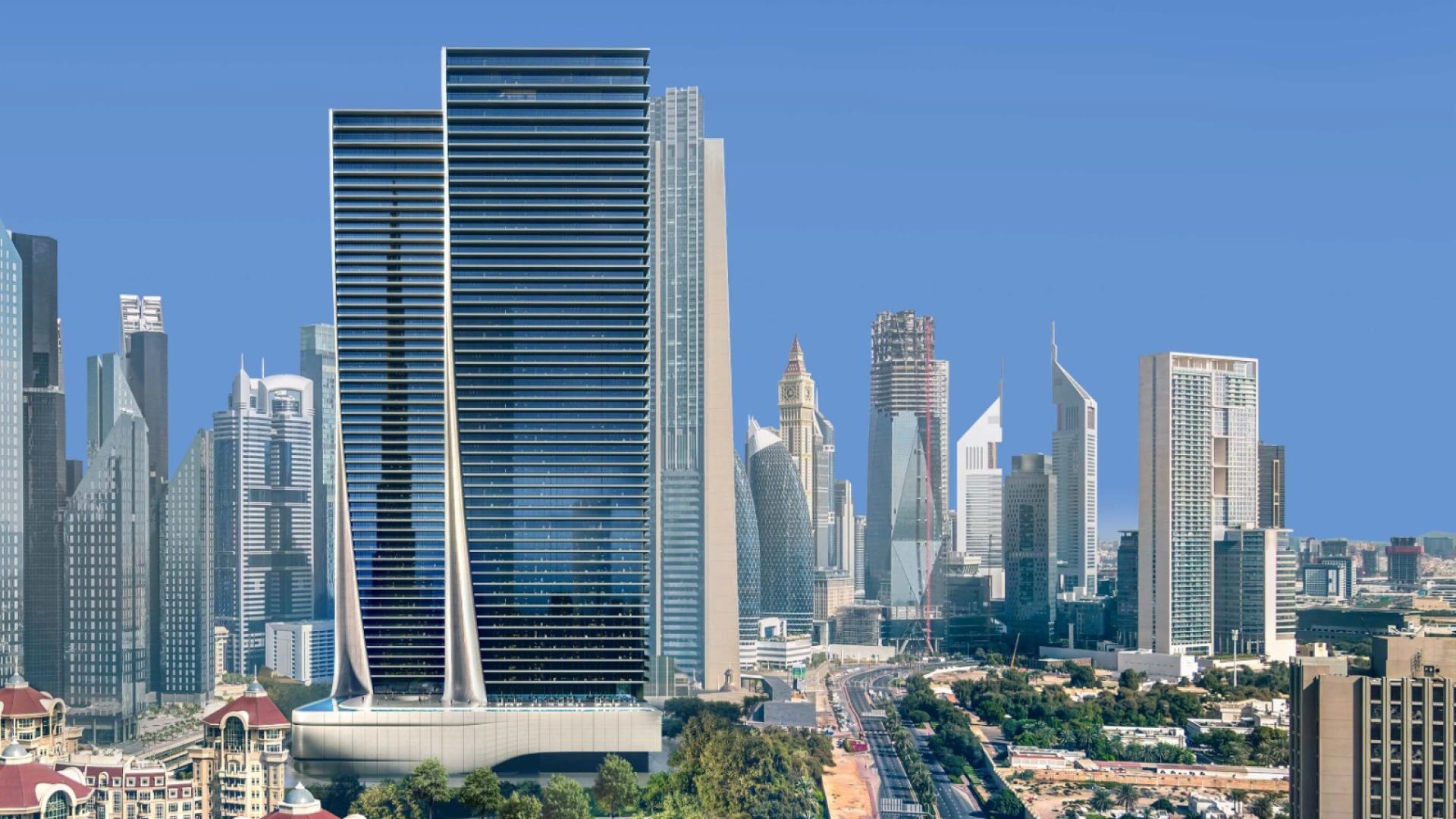 Modern living room in four-bedroom apartment, Akala Hotel Residences, Zabeel 2, DIFC