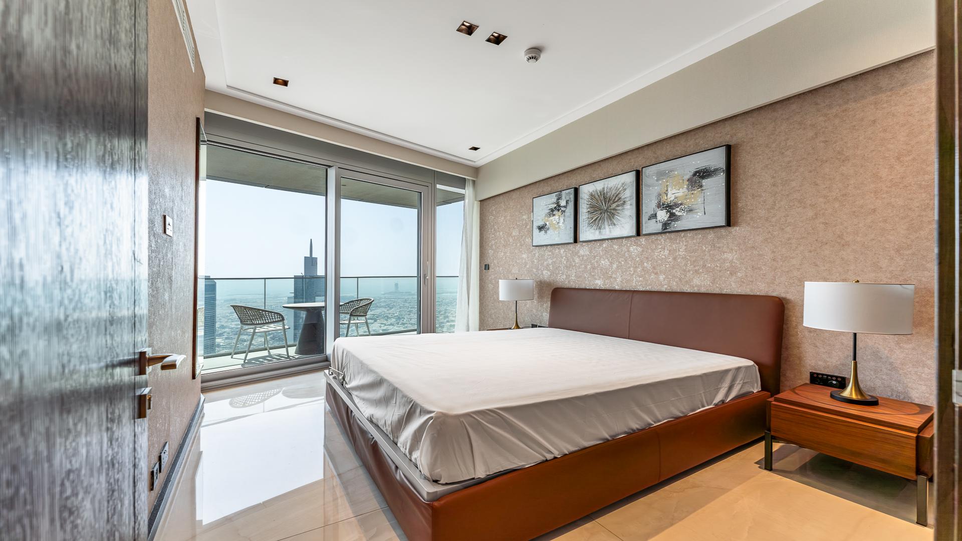 Luxurious dining area in four-bedroom apartment, Opera Grand, Downtown Dubai, marble floors, modern design