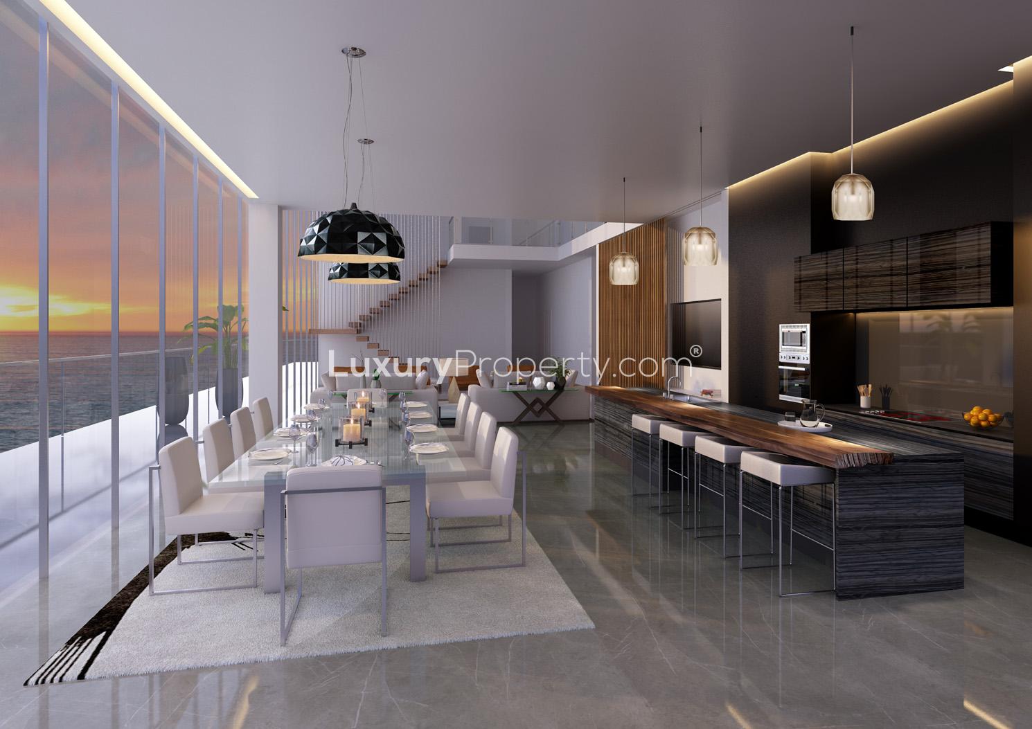 Luxurious living room with ocean views in 4-bedroom apartment, 1/JBR, Dubai