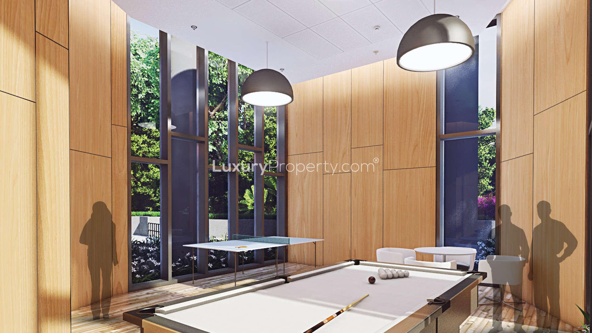 Luxurious lobby interior of 4 Bourdillon apartment, Ikoyi, Lagos, with modern design elements