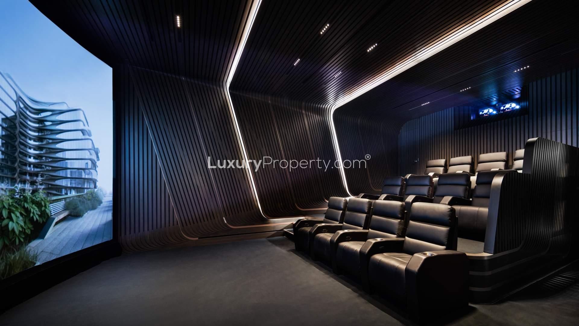 Ultramodern indoor pool in West Chelsea apartment, Manhattan, New York, for sale