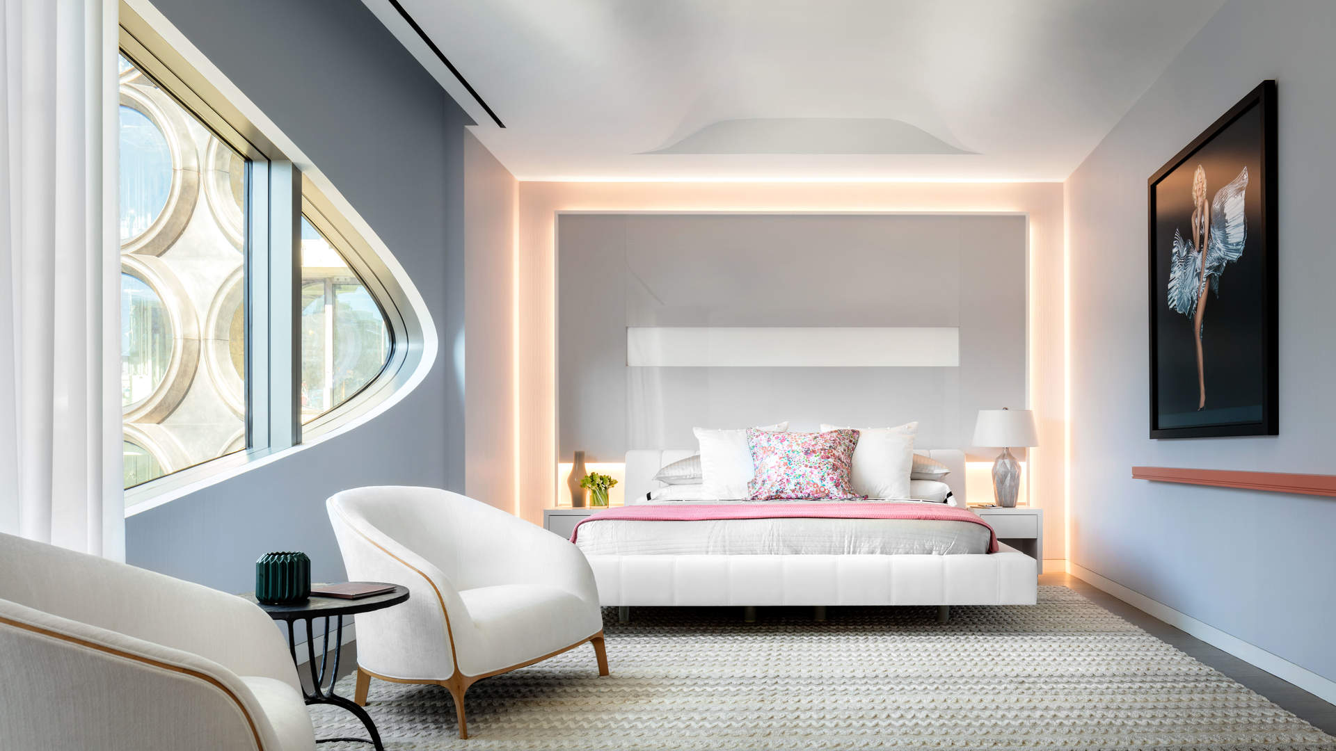 Exterior view of Zaha Hadid-designed apartment in West Chelsea, Manhattan, New York