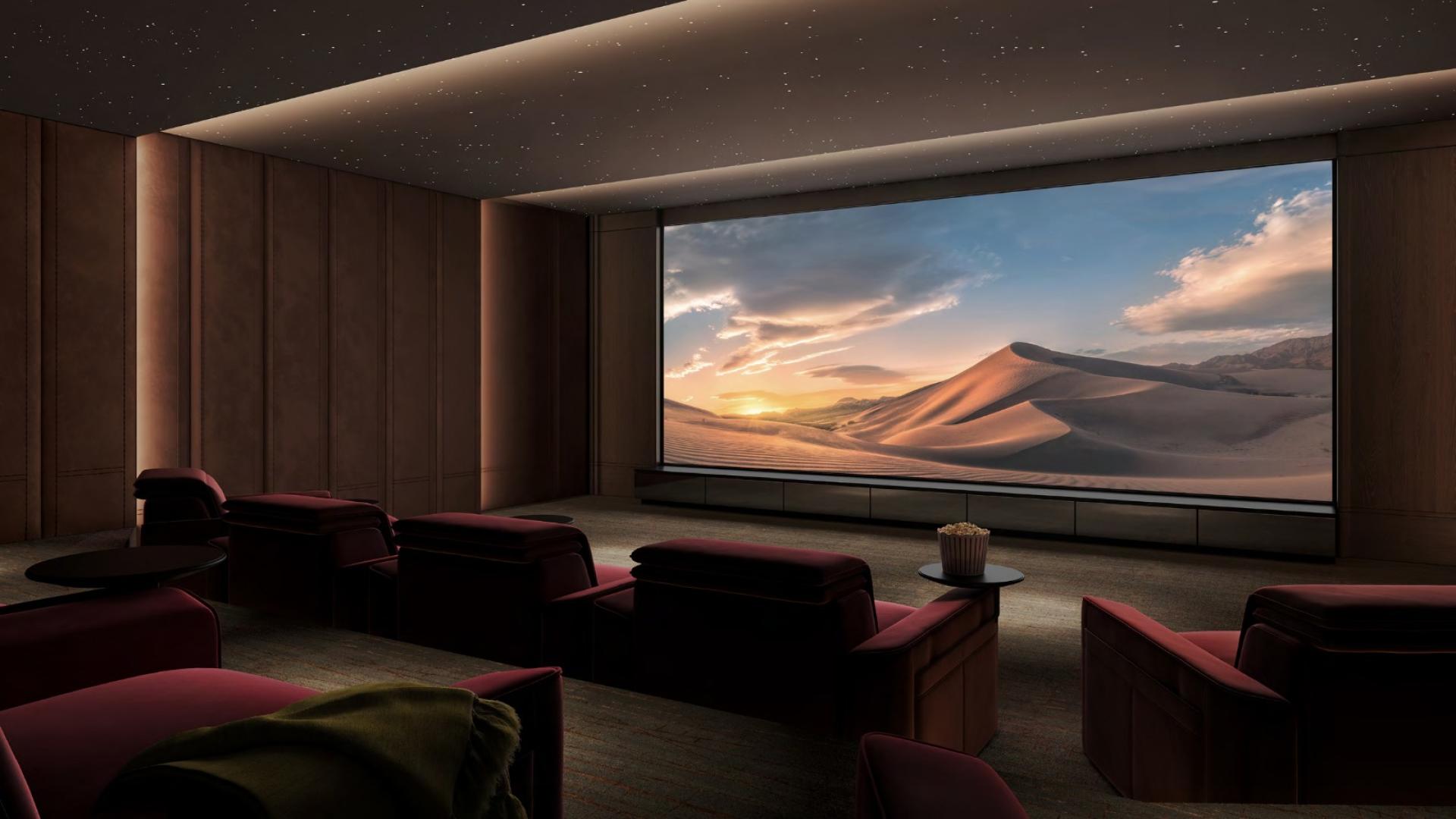 Home theater in 4-bedroom apartment, Jumeirah Residences, Emirates Towers, Sheikh Zayed Road