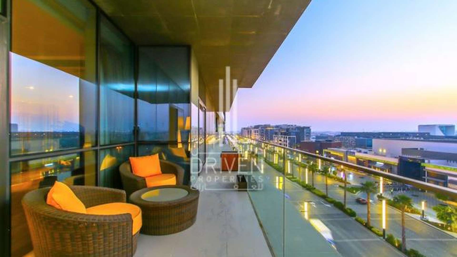 Elegant living and dining area in four-bedroom City Walk apartment, Jumeirah for sale
