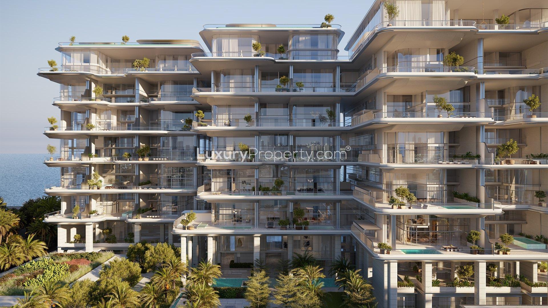 Luxurious Orla Palm Jumeirah apartment exterior with ocean views and infinity pool