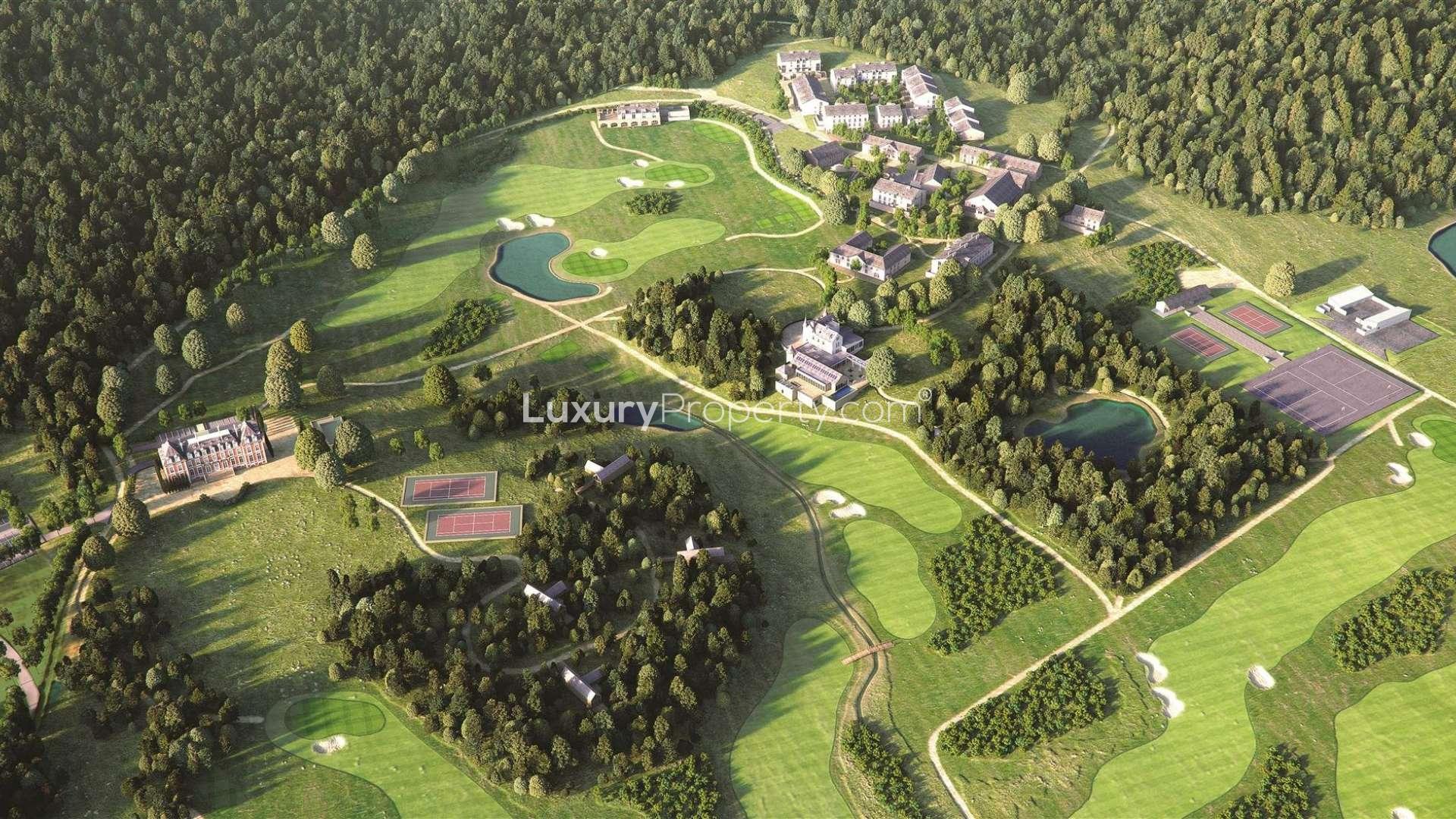 Luxury bedroom in four-bed apartment, Maison du Garde, Abbeville Golf & Spa Resort